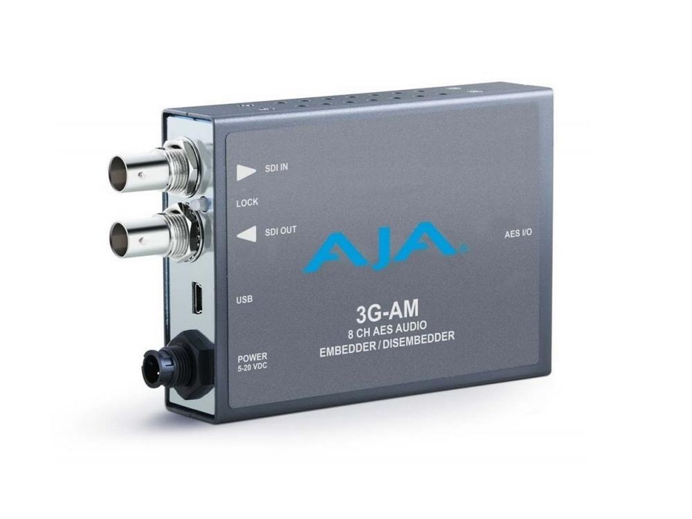 3G-AM-BNC 3G-SDI 8-Ch AES Embedder/Disembedder with BNC Cable by AJA