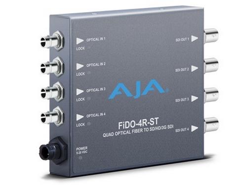 FiDO-4R-ST 4-channel Optical Fiber to 3G-SDI Converter by AJA
