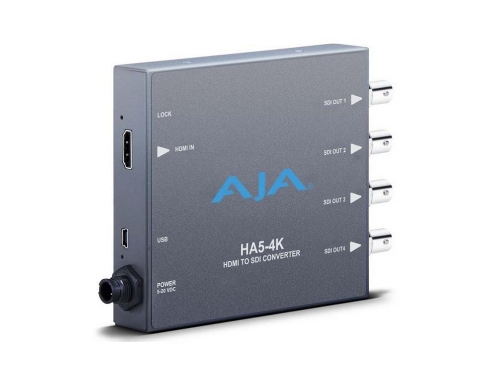 HA5-4K 4K HDMI to 4K 4 x 3G-SDI Converter with Support HD-HDMI to HD SDI by AJA