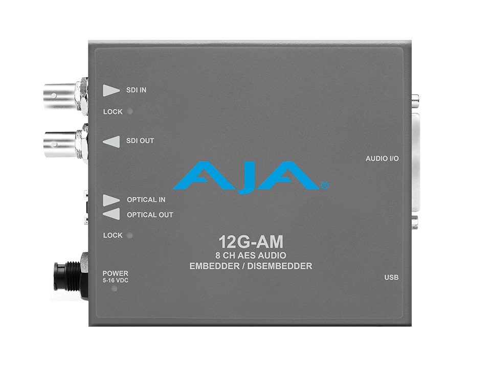 12G-AM 12G-SDI 8-Channel AES Audio Embedder/Disembedder with Fiber Options by AJA