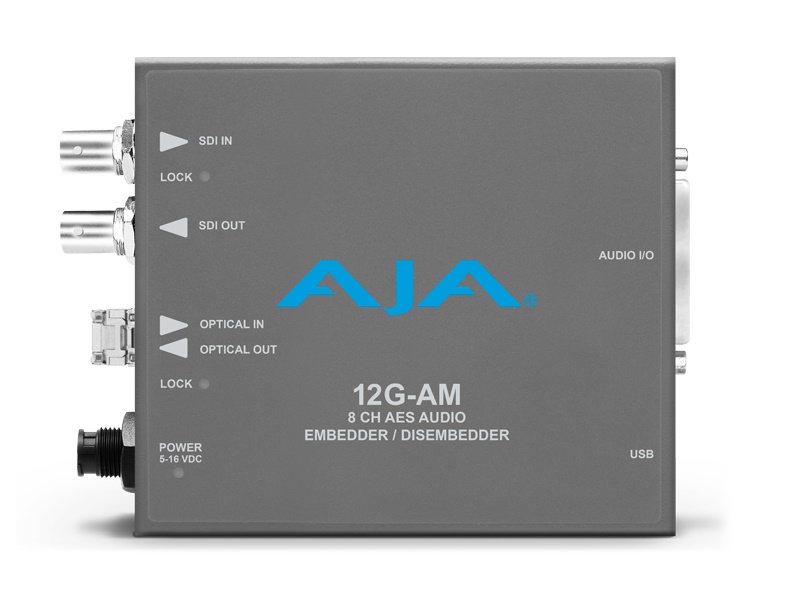12G-AM-TR 12G-SDI 8-Channel AES Embedder/Disembedder with LC Fiber TR SFP by AJA