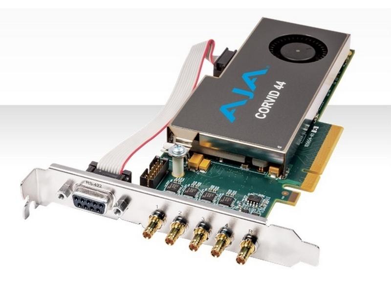 Corvid 44-T Standard-Profile 8-Lane PCIe Card with 4 x SDI Configurable I/O and Cables by AJA