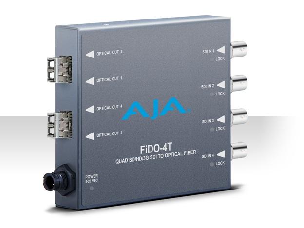 FiDO-4T 4-channel 3G-SDI to LC Optical Fiber Converter by AJA
