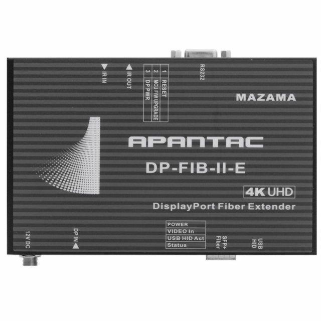 DP-FIB-II-E Display Port Fiber Extender Up to 300 M by Apantac