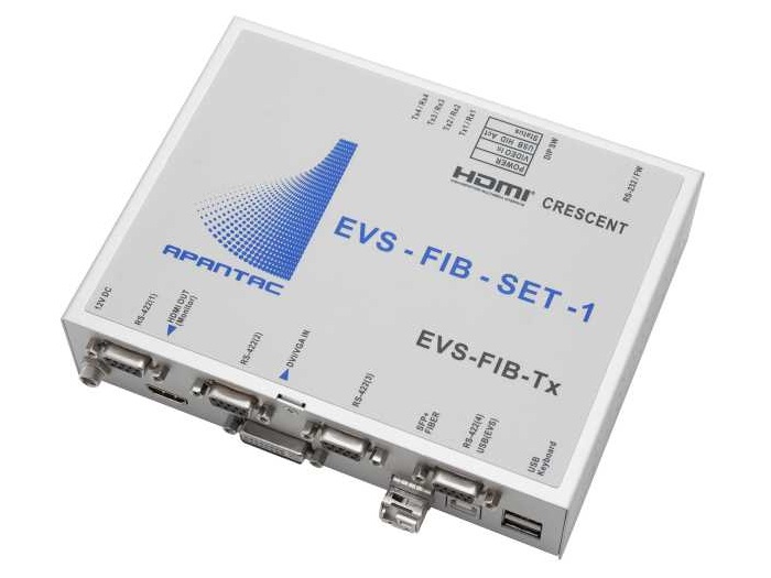 EVS-FIB-SET-1 EVS-FIB-Tx Transmitter and EVS-FIB-Rx Receiver Kit/Up to 10km over a Single Mode Fiber Cable by Apantac