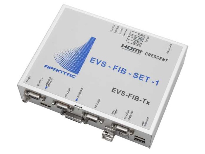 EVS-FIB-Tx EVS XT3 Fiber Extender (Transmitter) with USB/4 x RS-422 and VGA Input and HDMI Loop-Out up to 10km over a Single Mode Fiber Cable by Apantac