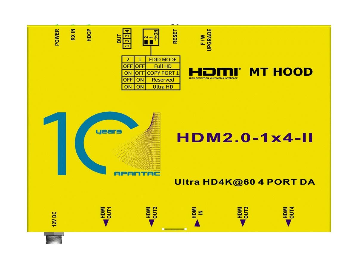 HDM2.0-1x4-II 1x4 4K 60Hz HDMI 2.0/HDCP 2.2 Splitter by Apantac