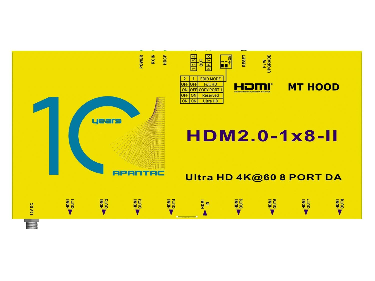 HDM2.0-1x8-II 1x8 4K 60Hz HDMI 2.0/HDCP 2.2 Splitter by Apantac