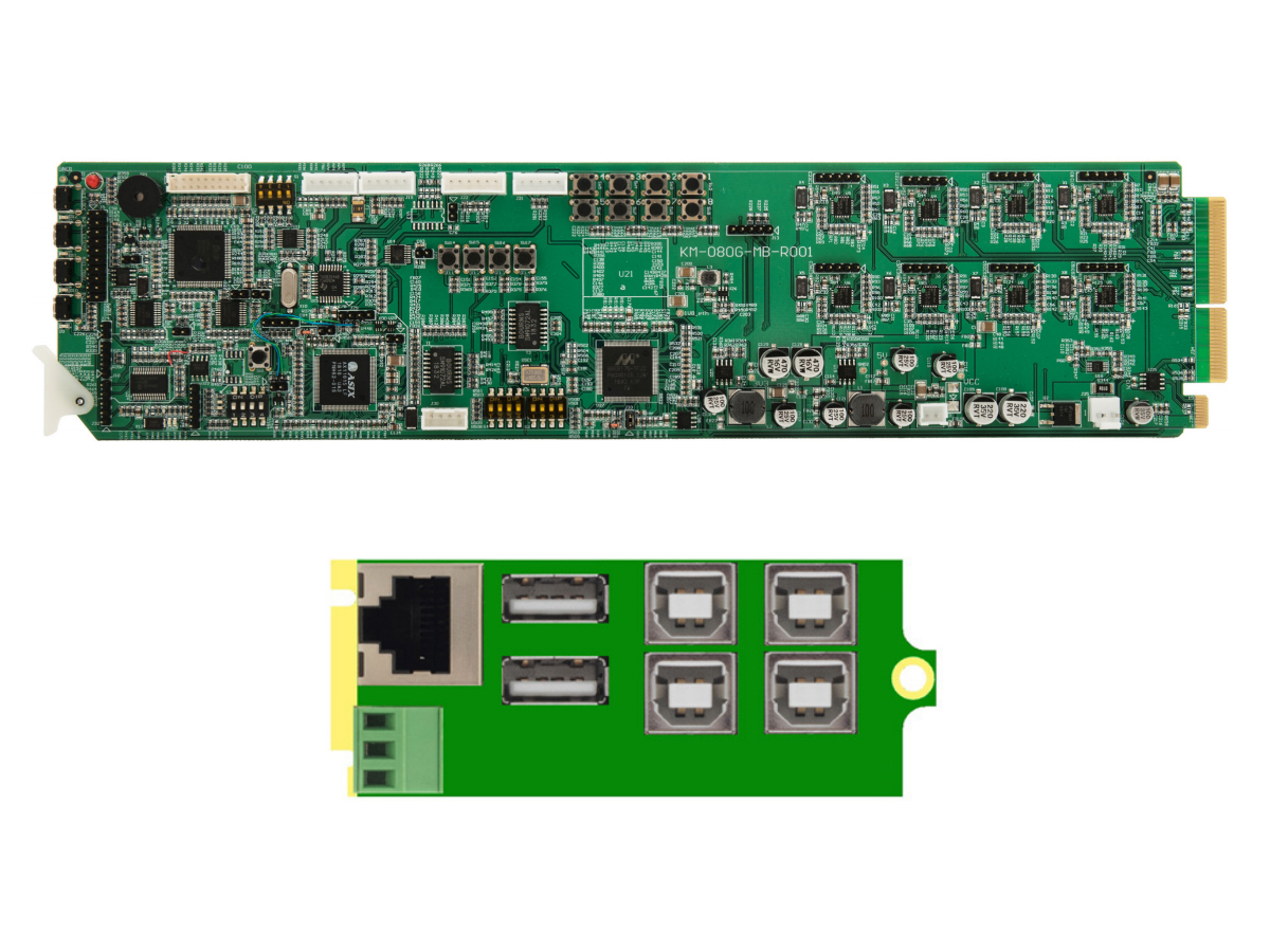 OG-KM-SET-1 openGear KM Switch with Rear Module card/4x USB Type B Inputs by Apantac