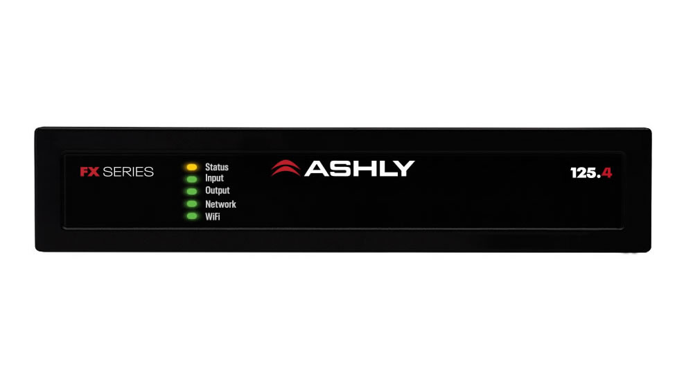 FX125.4 1/2-Rack Compact 4-Chan Power Amp with DSP, 4 x 125W @ 4/8 Ohms by Ashly