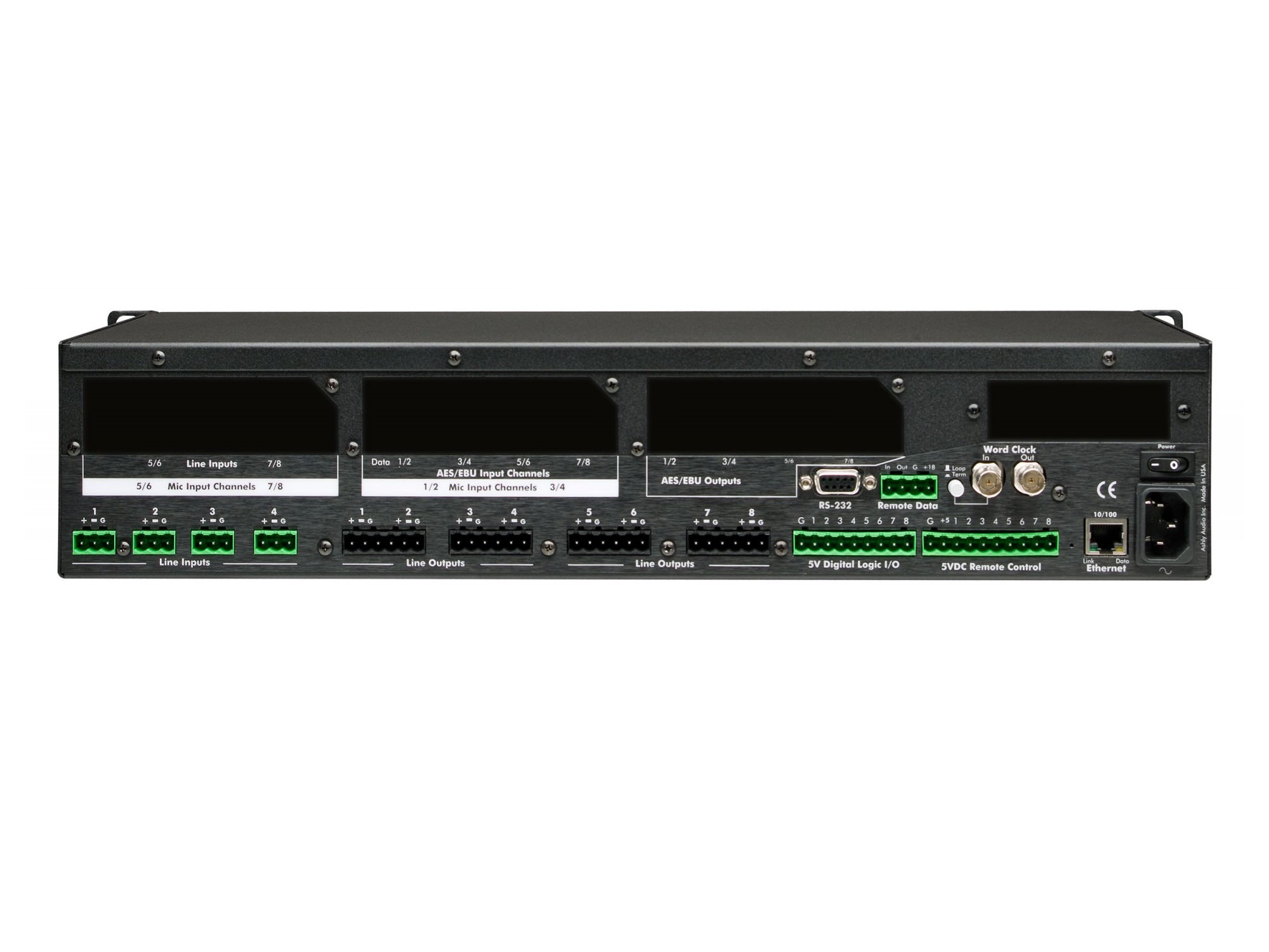 ne4800a ne4800 Network Protea System Processor plus 4-Chan AES3 Inputs by Ashly