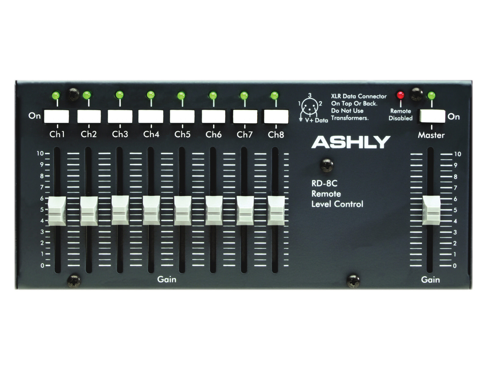 RD-8C 8-Channel Desktop Remote for VCM-88C by Ashly