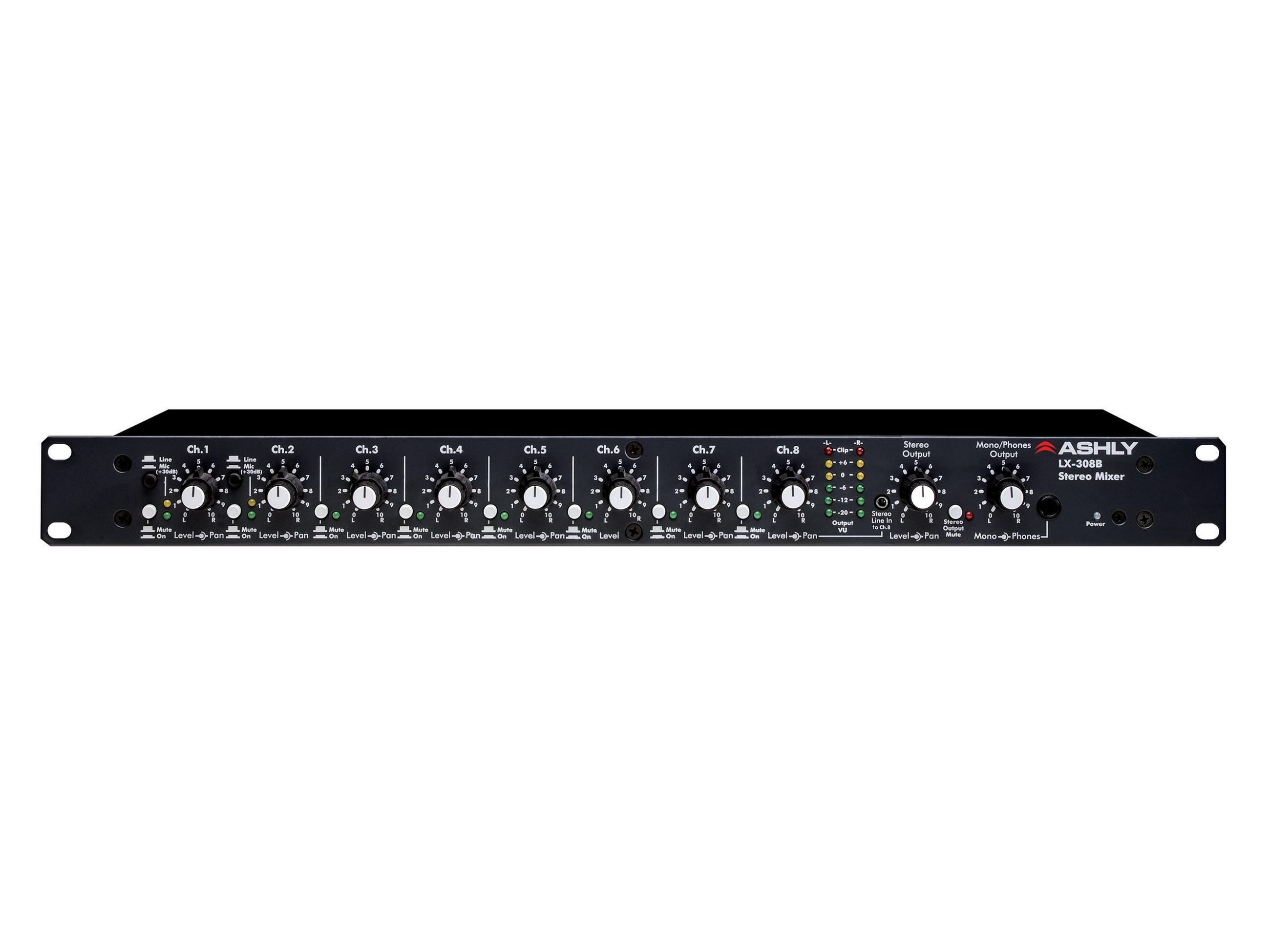 LX-308B Mixer 8 Input Stereo Line/1U by Ashly