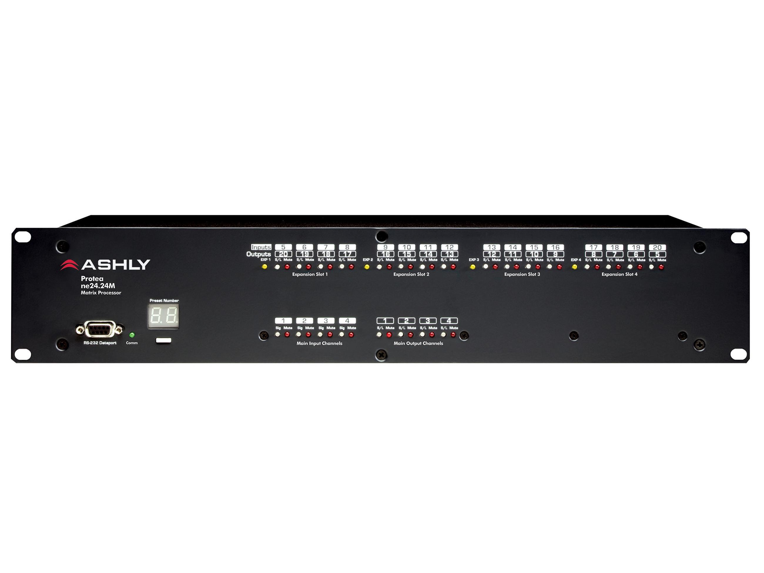 ne24.24M 20x4 20x4 Protea DSP Audio Matrix Switch/Processor by Ashly