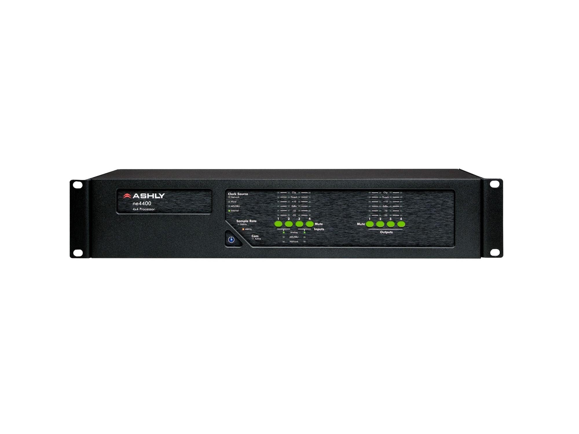 ne4400t 4x4 Protea DSP Audio System Processor with Dante Option card by Ashly