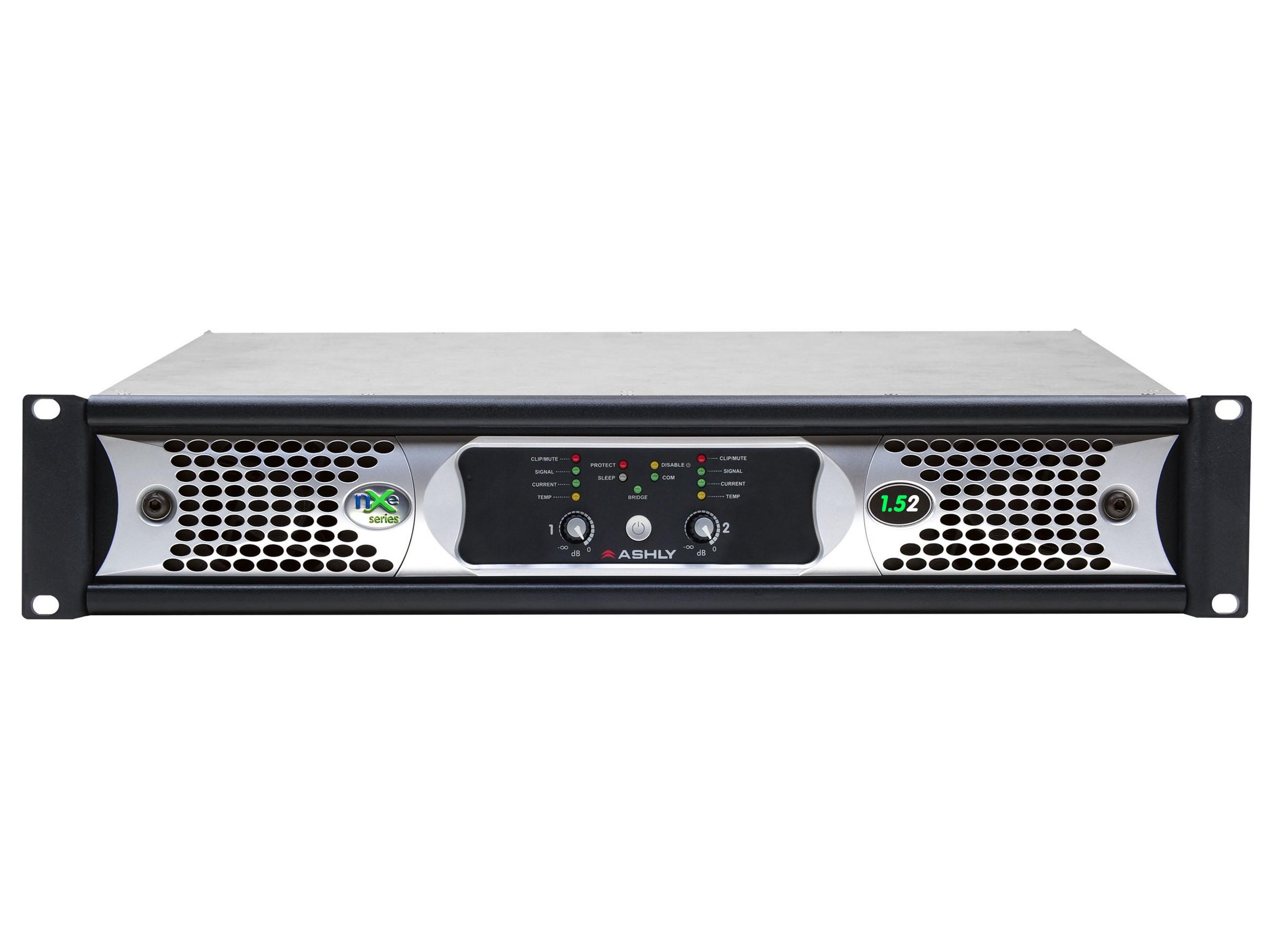 nXe1.52bd 2x 1500 Watts/2 Ohms Network Power Amplifier with OPDante and OPDAC4 Option Cards by Ashly