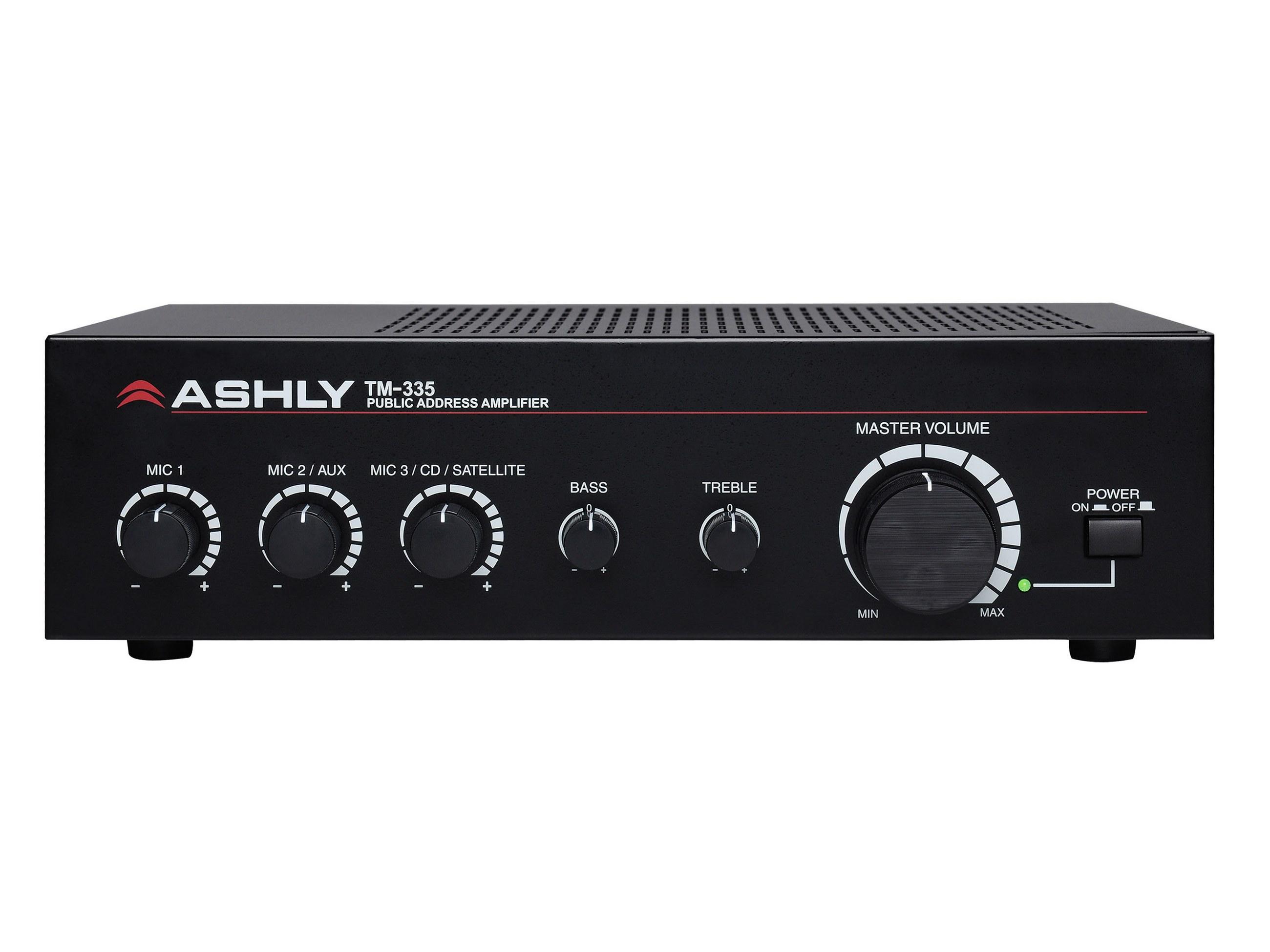 TM-335 35-W 3-Input Mixer/Amplifier with XFMR Isolated Constant-Voltage/4 Ohm Out by Ashly