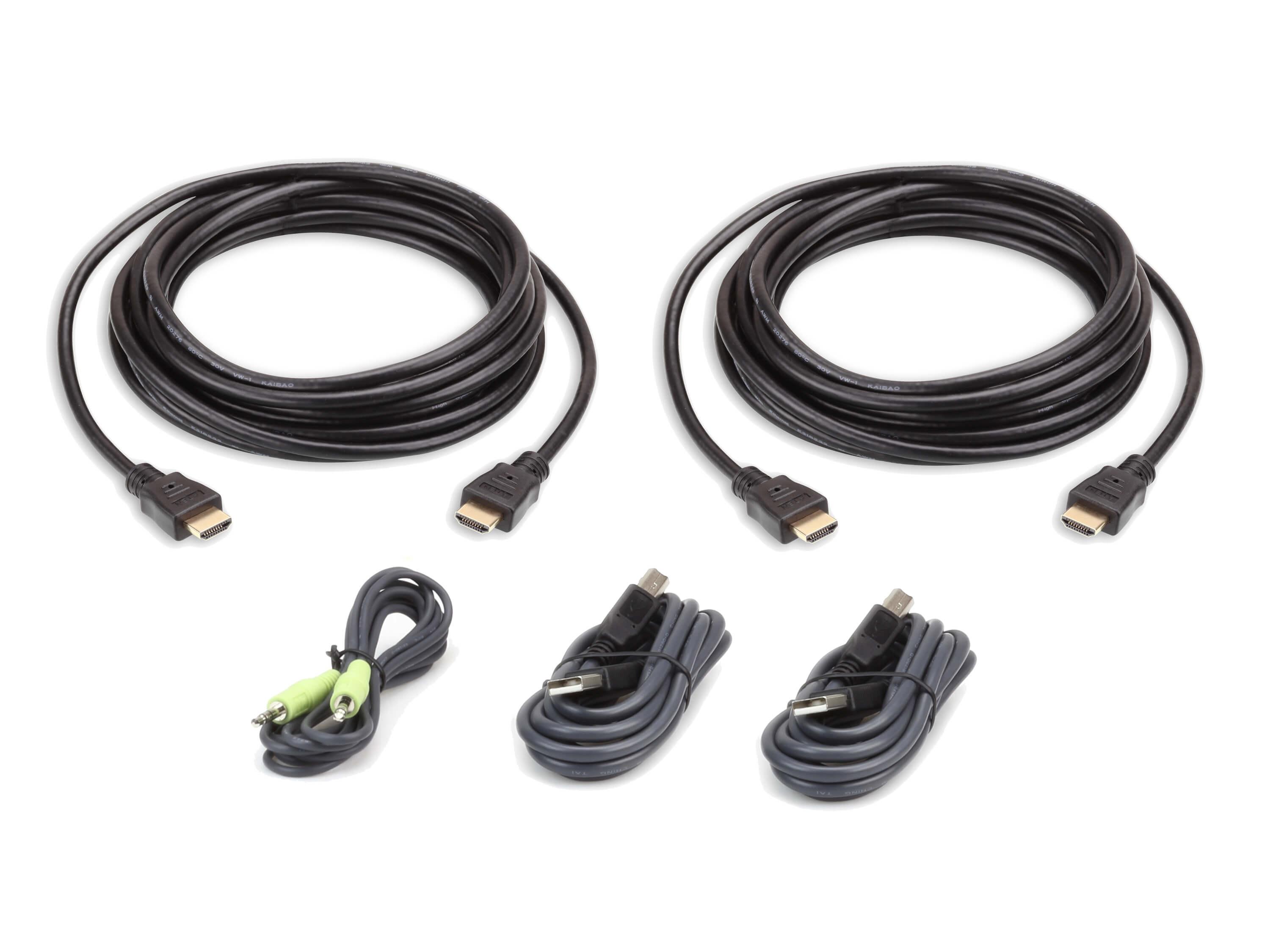 2L-7D03UHX5 3m USB HDMI Dual Display Secure KVM Cable Kit by Aten