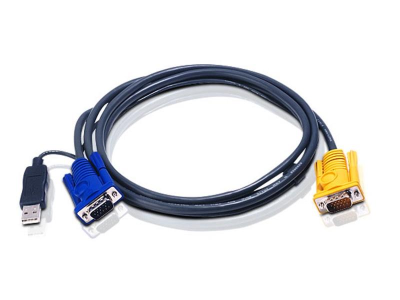 2L5203UP USB KVM Cable with Built-In PS/2 to USB Converter (10ft) by Aten