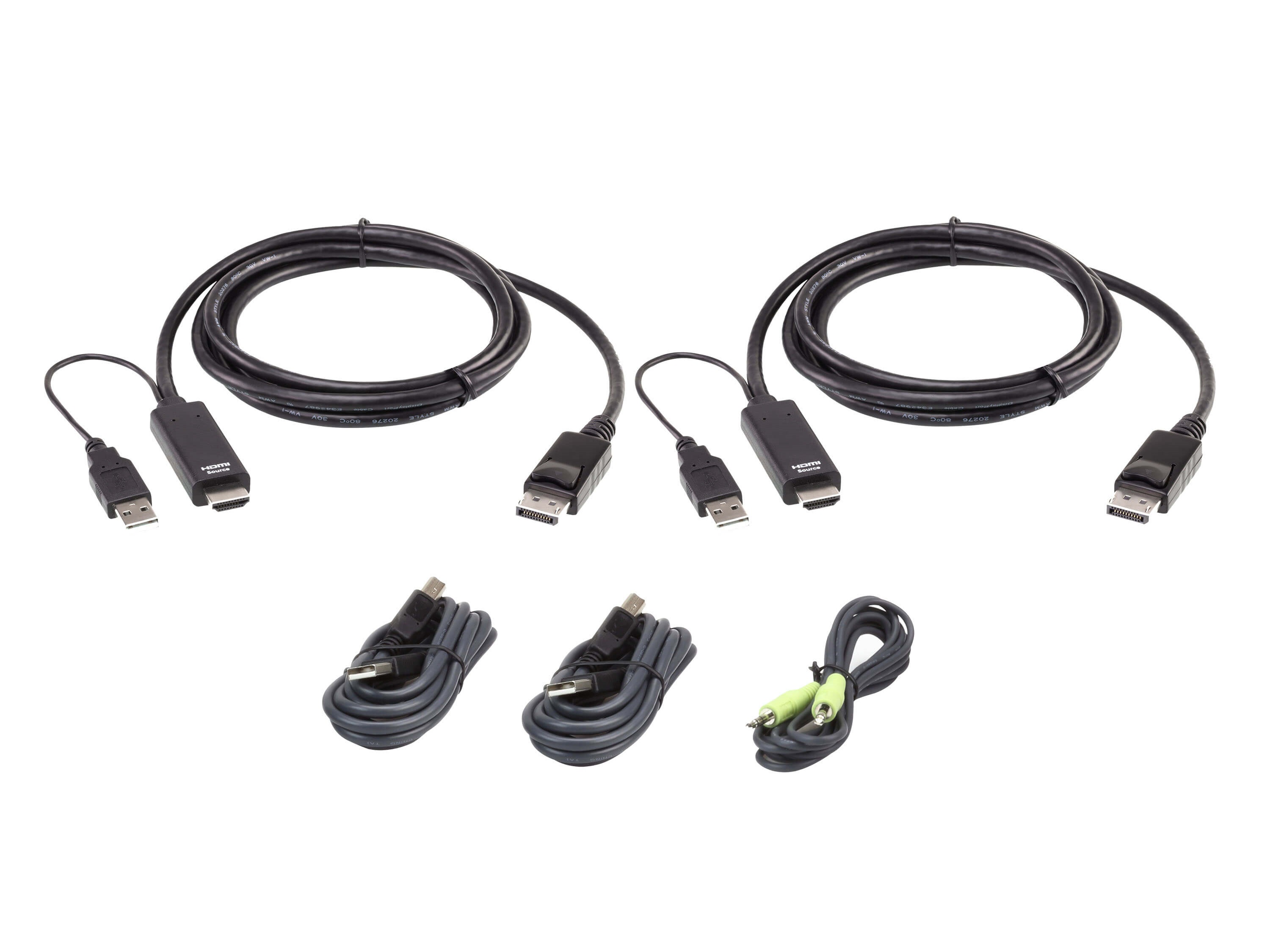 2L7D02UHDPX5 1.8m USB Universal Dual Display Secure KVM Cable Kit by Aten