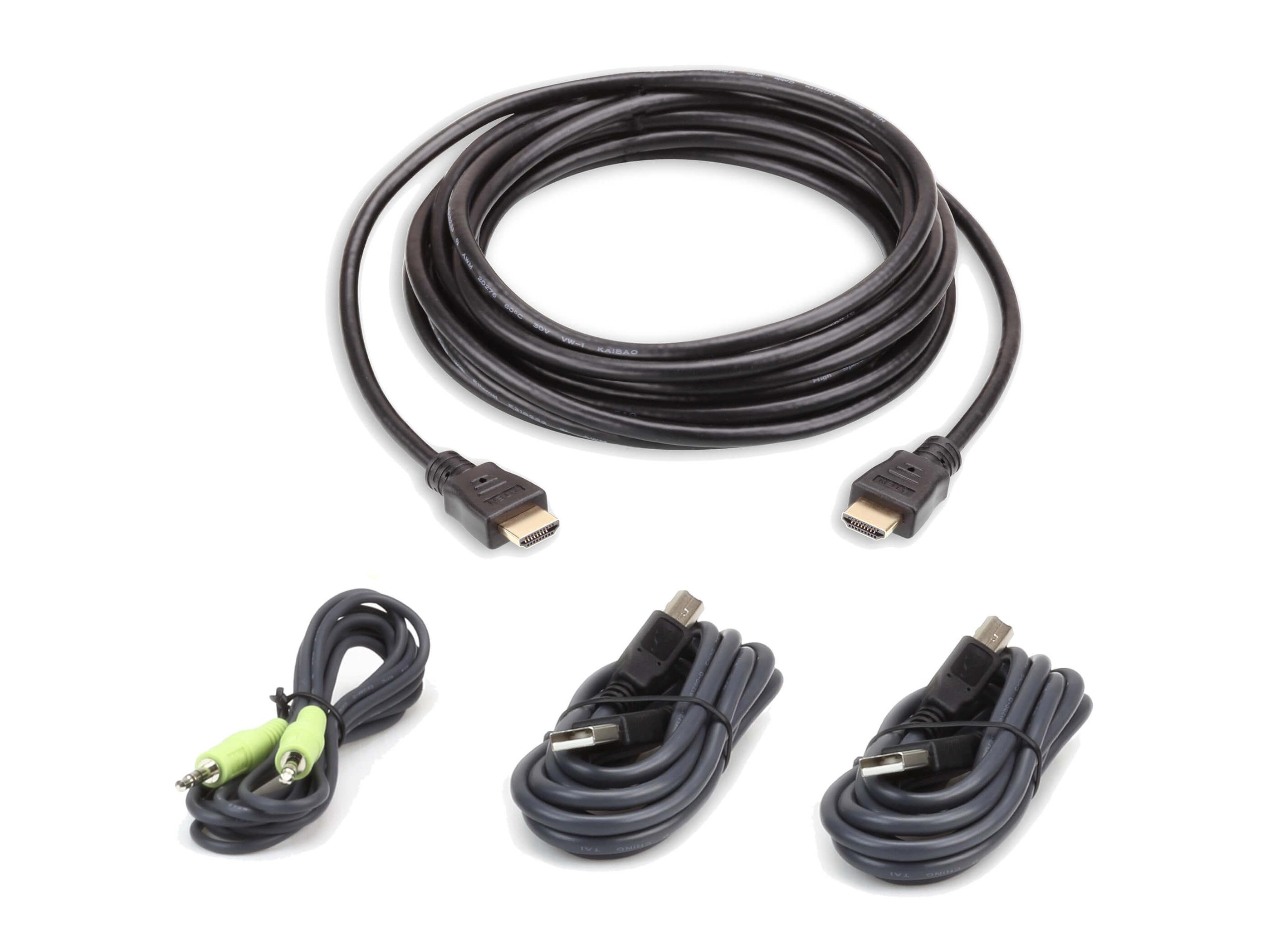 2L7D03UHX4 10ft Single Display HDMI Secure KVM Cable Kit by Aten