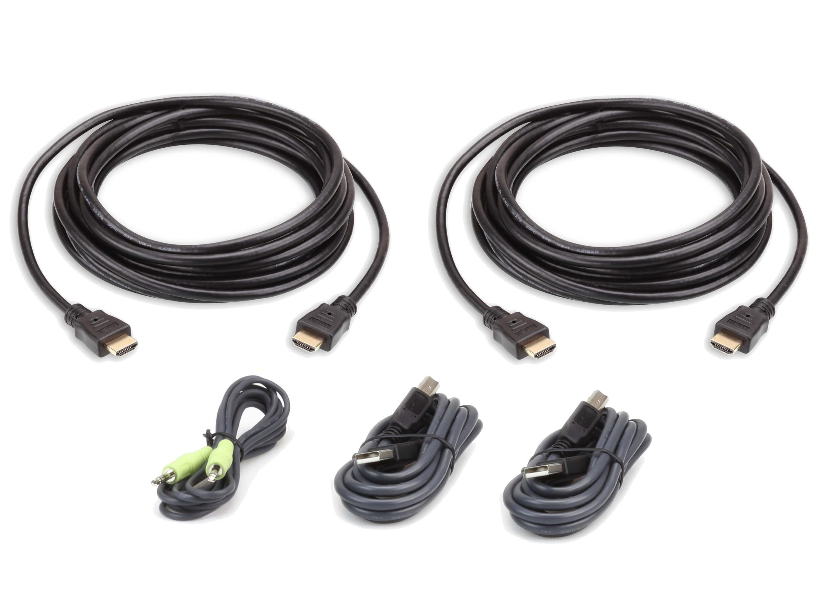 2L7D03UHX5 10ft Dual Display HDMI Secure KVM Cable Kit by Aten