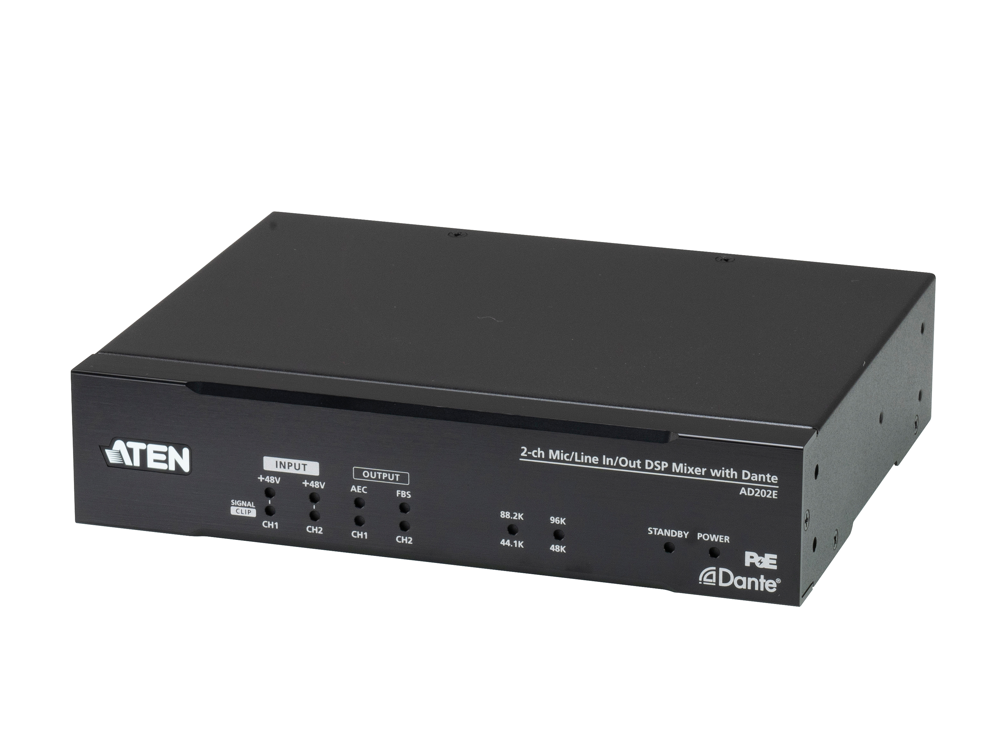 AD202E 2-CH Mic/Line In/Out Audio Processor with DSP and Dante by Aten