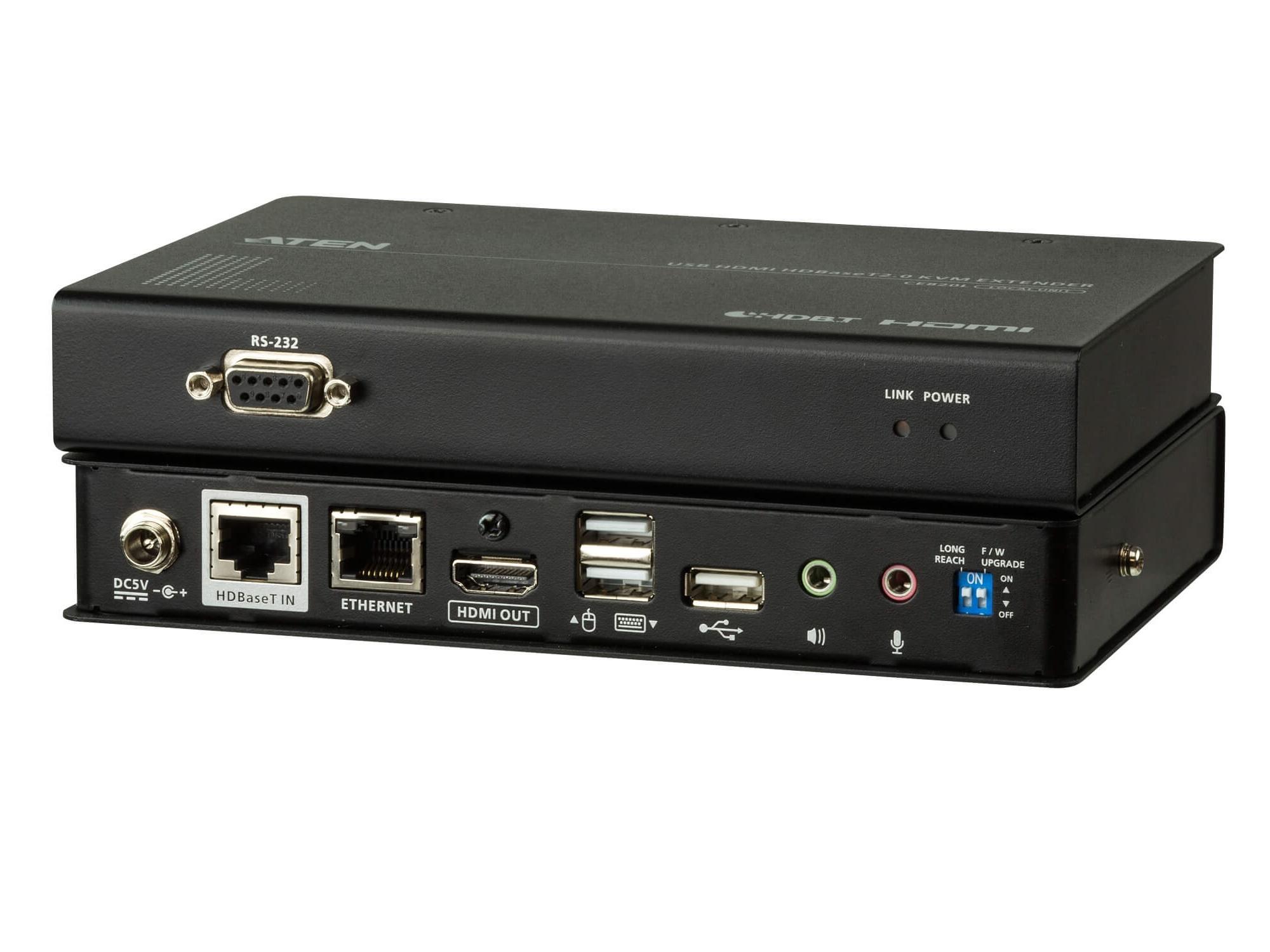 CE820 USB HDMI HDBaseT 2.0 KVM Extender (Transmitter/Receiver) Kit (4K/100m) by Aten