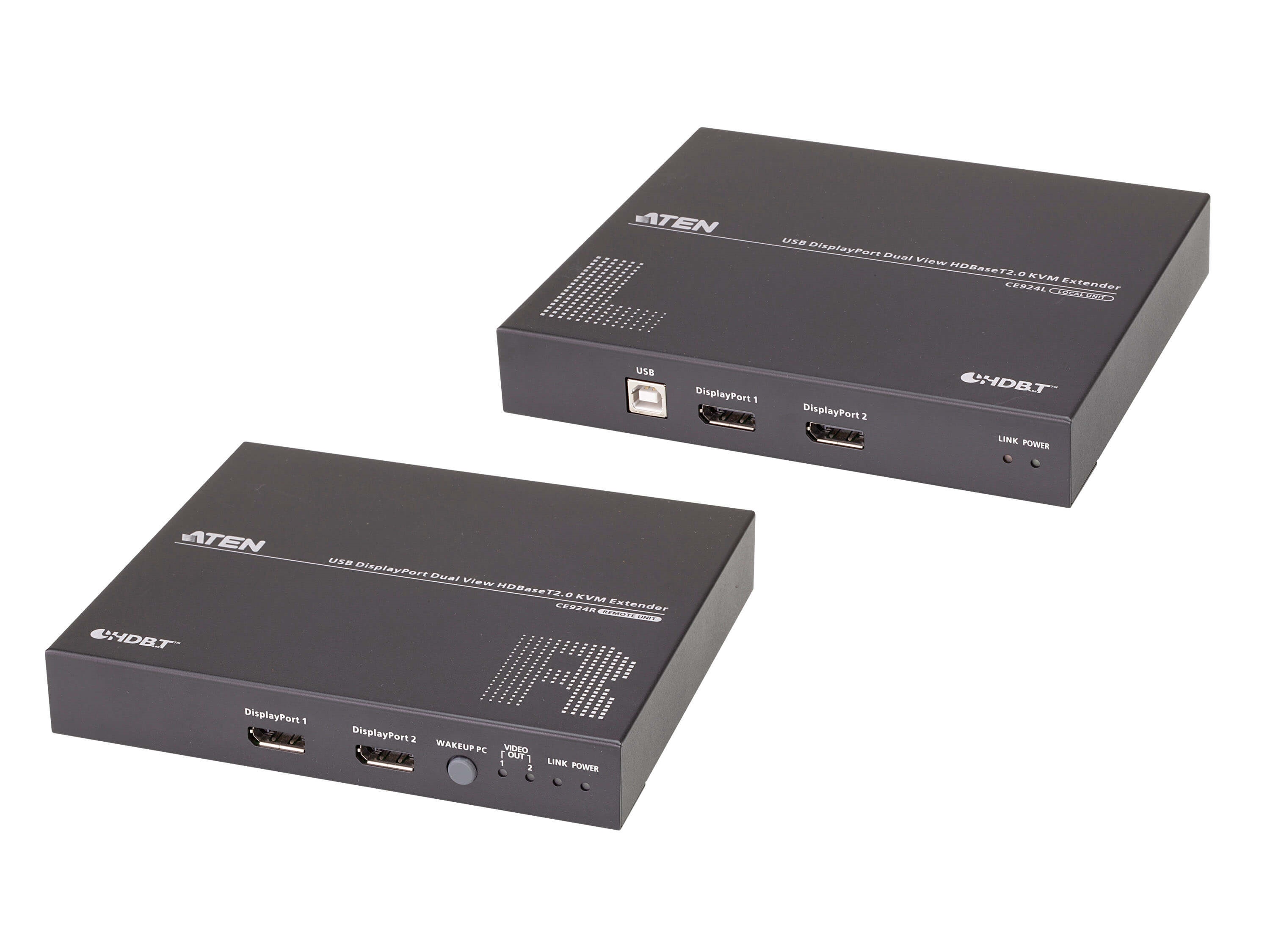 CE924 USB DisplayPort Dual View HDBaseT 2.0 KVM Extender (4K/100m for Single View) by Aten