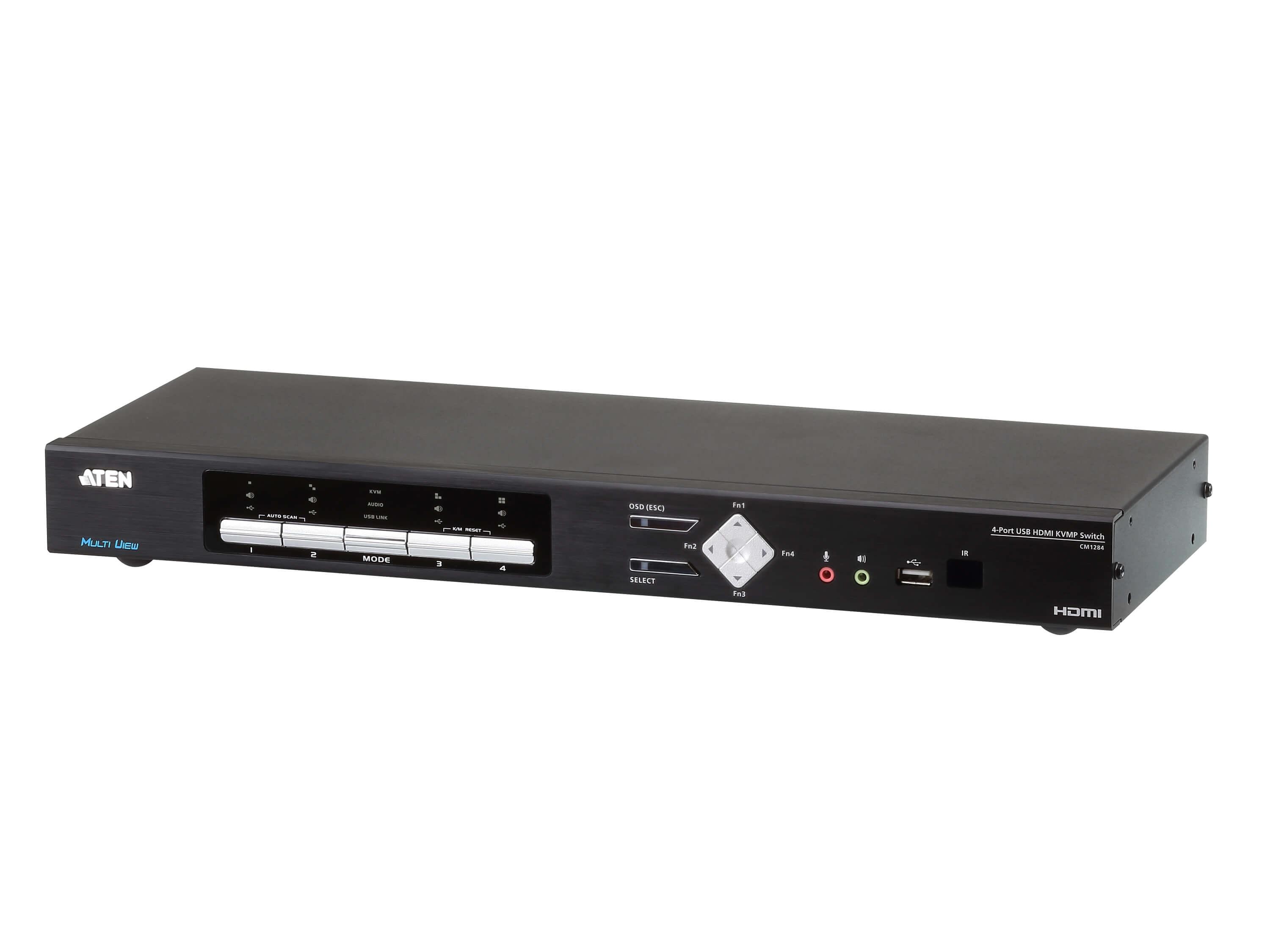 CM1284 4-Port USB 4K HDMI Multi-View KVMP Switch by Aten
