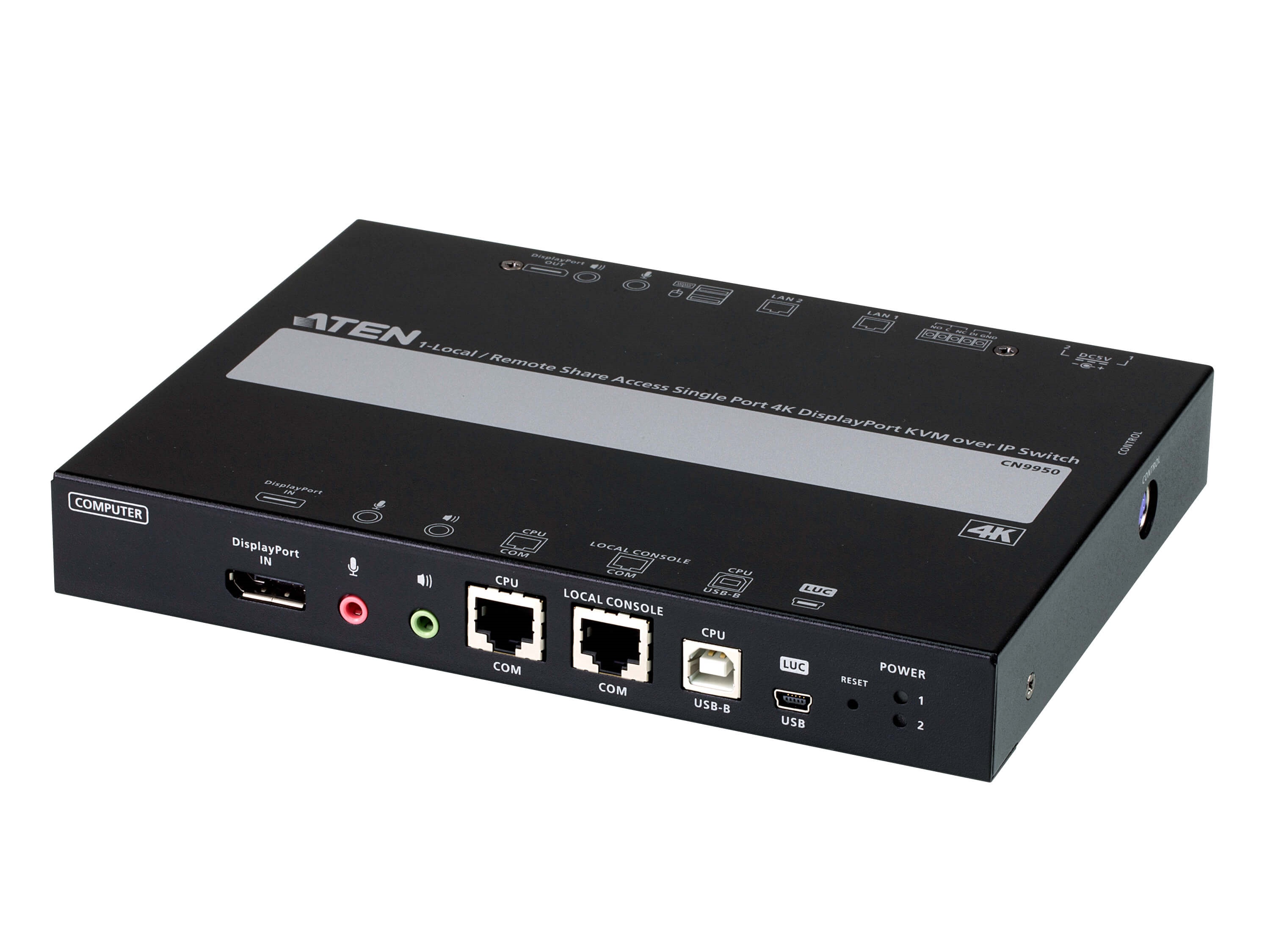 CN9950 1-Local/Remote Share Access Single Port 4K DisplayPort KVM over IP Switch by Aten