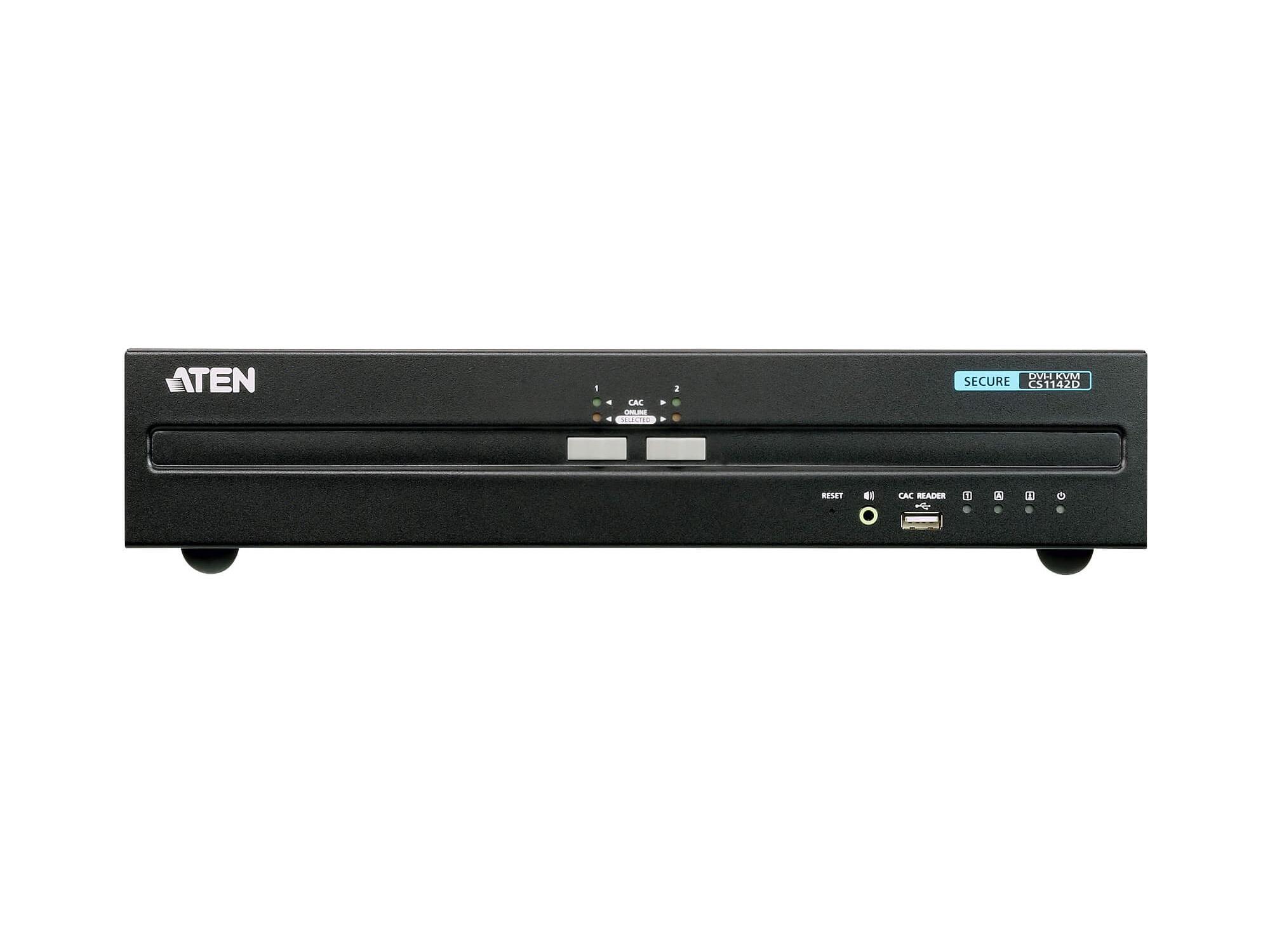 CS1142D 2-Port USB DVI Dual Display Secure KVM Switch (PSS PP v3.0 Compliant) by Aten