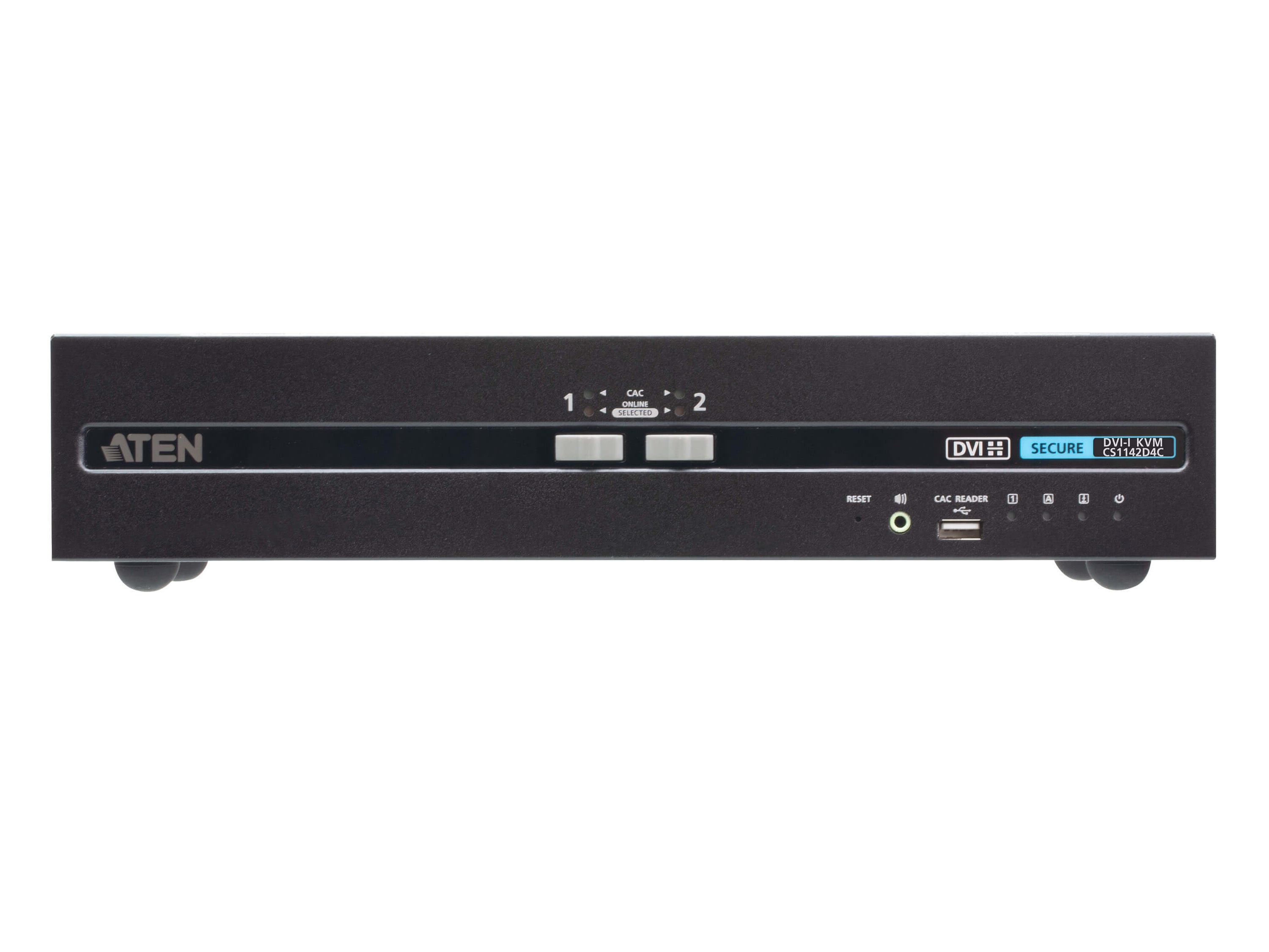 CS1142D4C 2-Port USB DVI Dual Display Secure KVM Switch with CAC (PSD PP v4.0 Compliant) by Aten
