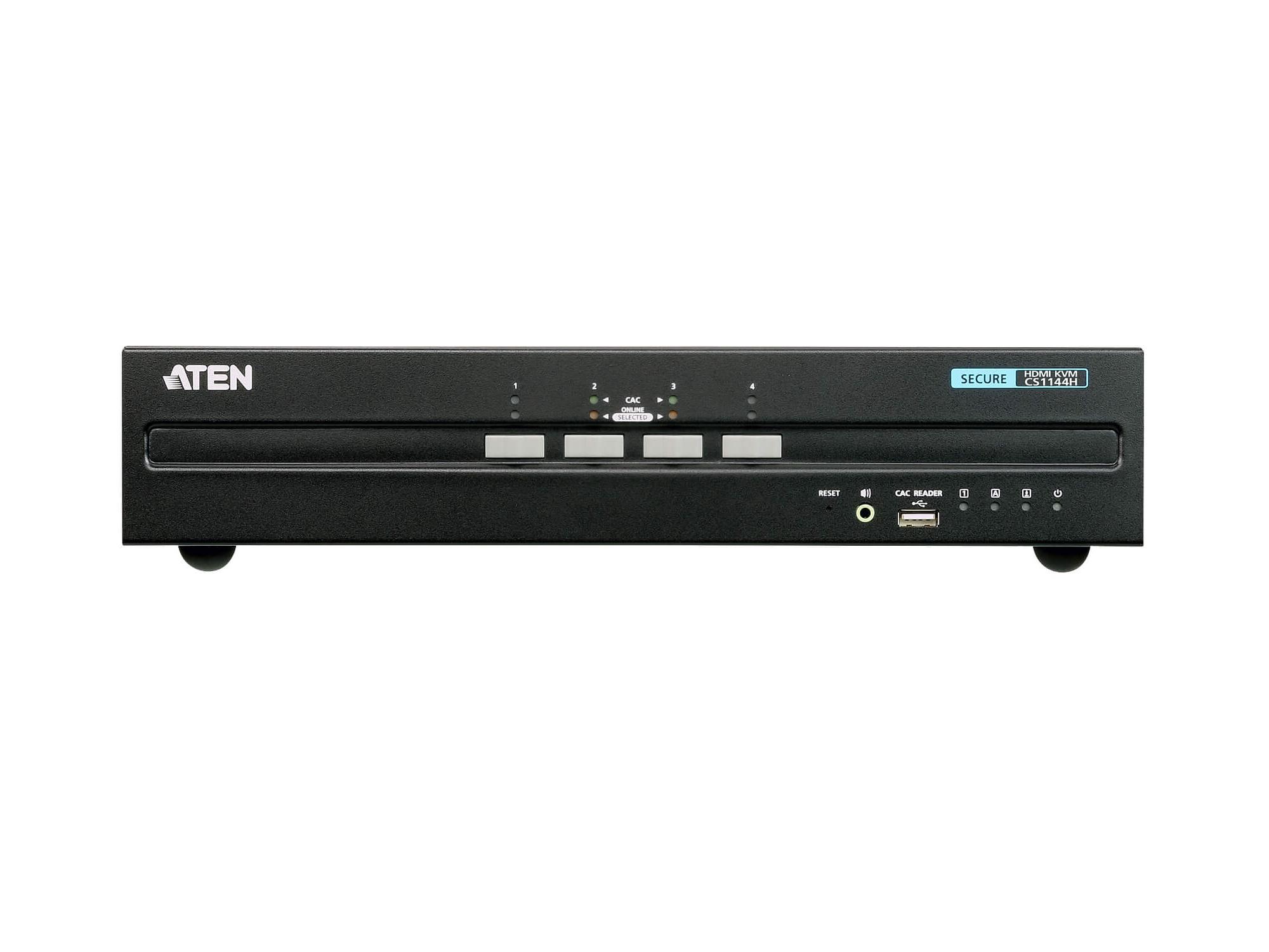 CS1144H 4-Port USB HDMI Dual Display Secure KVM Switch (PSS PP v3.0 Compliant) by Aten