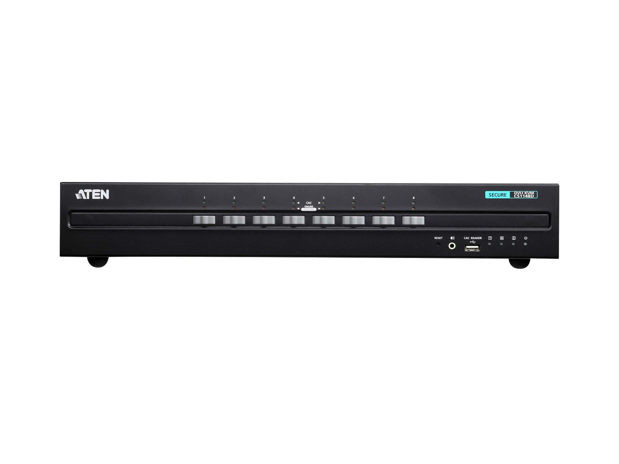 CS1148D 8-Port USB DVI Dual Display Secure KVM Switch (PSS PP v3.0 Compliant) by Aten