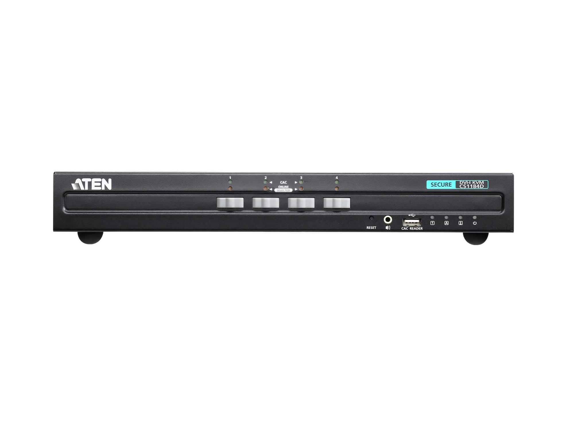 CS1184D 4-Port USB DVI Secure KVM Switch (PSS PP v3.0 Compliant) by Aten