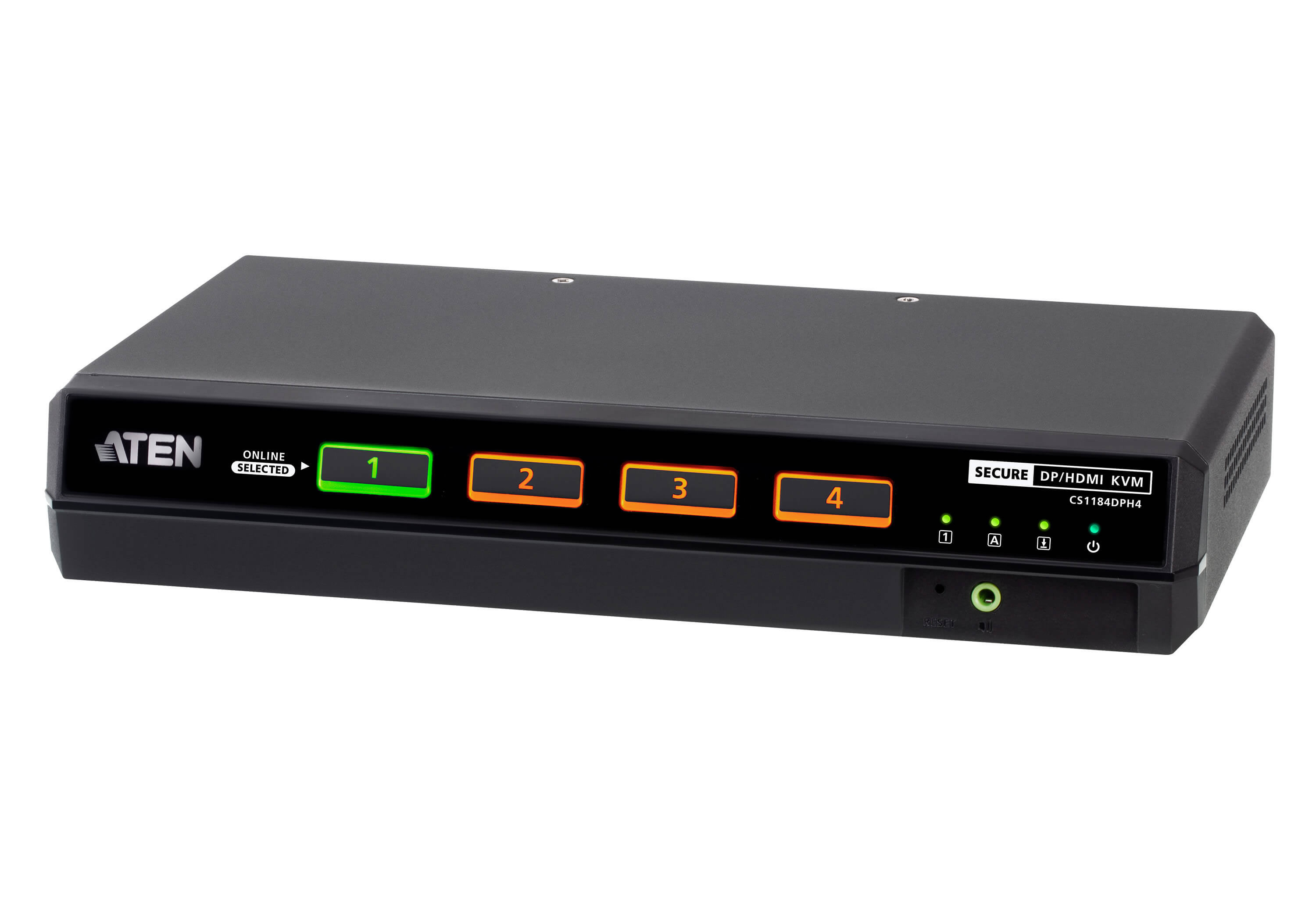 CS1184DPH4 4-Port USB 5K DisplayPort/HDMI Universal Secure KVM Switch (PSD PP v4.0 Compliant) by Aten