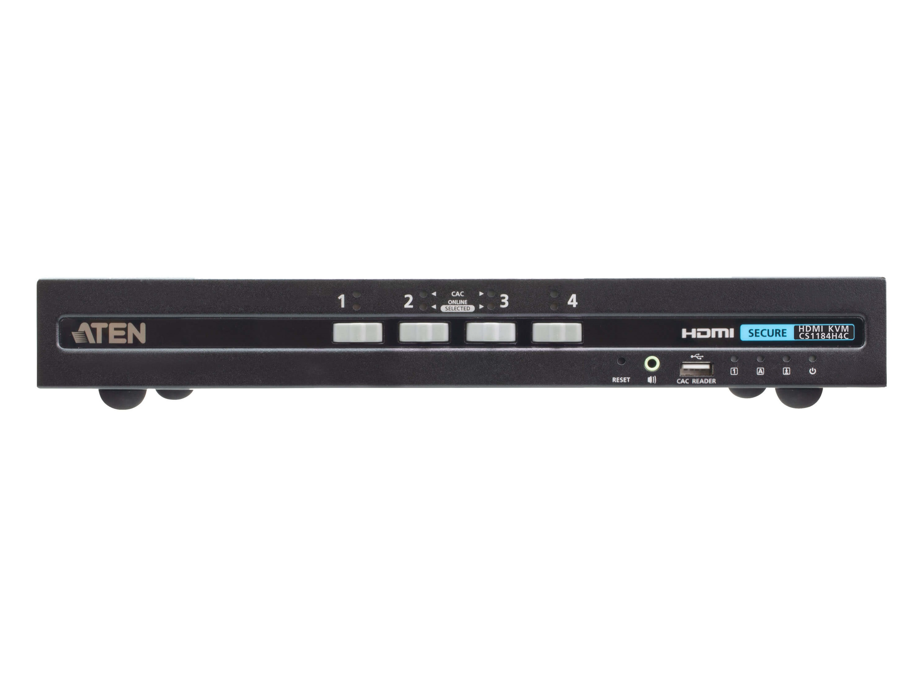 CS1184H4C 4-Port USB HDMI Secure KVM Switch with CAC (PSD PP v4.0 Compliant) by Aten