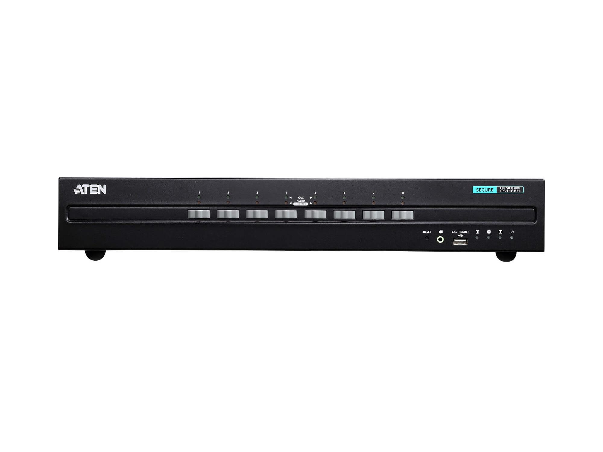 CS1188H 8-Port USB HDMI Secure KVM Switch (PSS PP v3.0 Compliant) by Aten