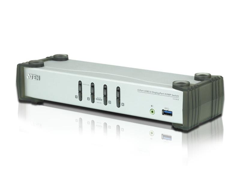 CS1914 4-Port USB 3.0 DisplayPort KVMP Switch by Aten