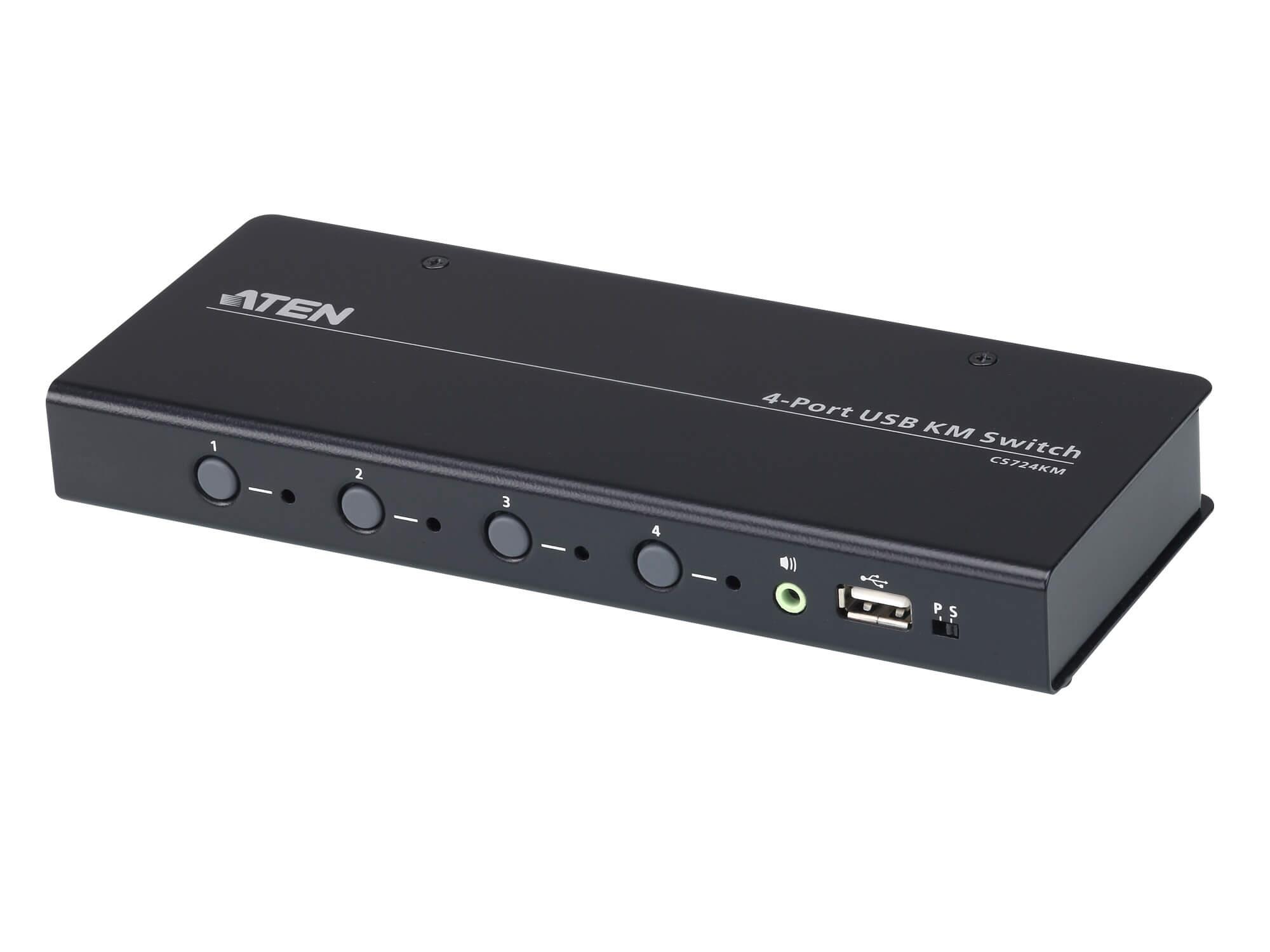 CS724KM 4-port USB Boundless KVM Switch (Cables included) by Aten