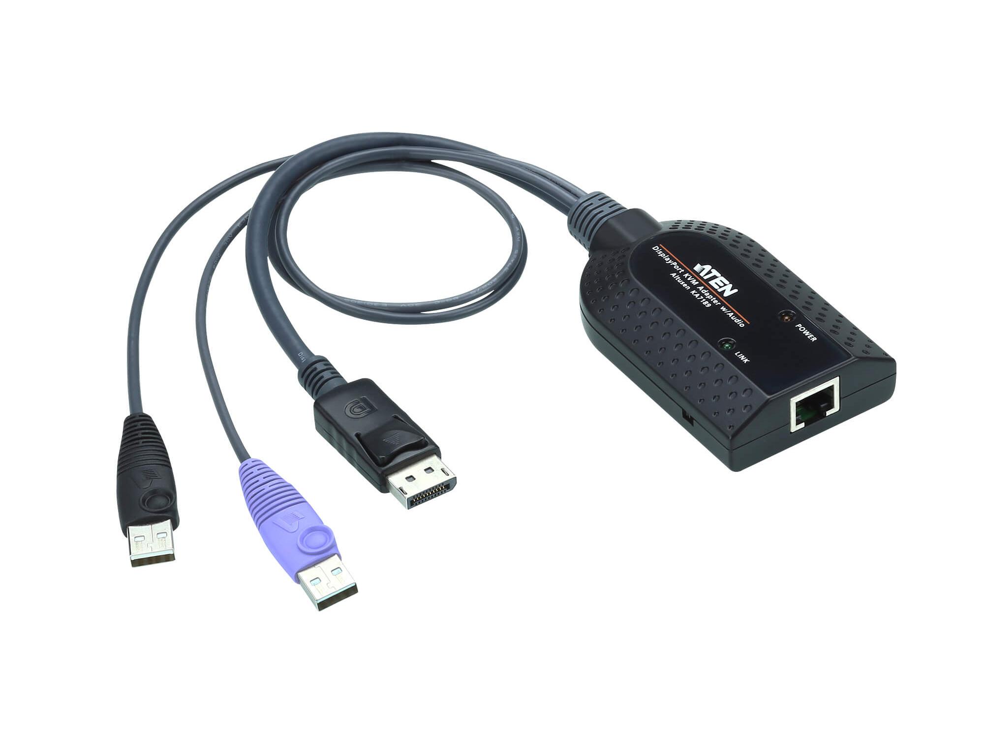KA7189 USB DisplayPort Virtual Media KVM Adapter Cable by Aten