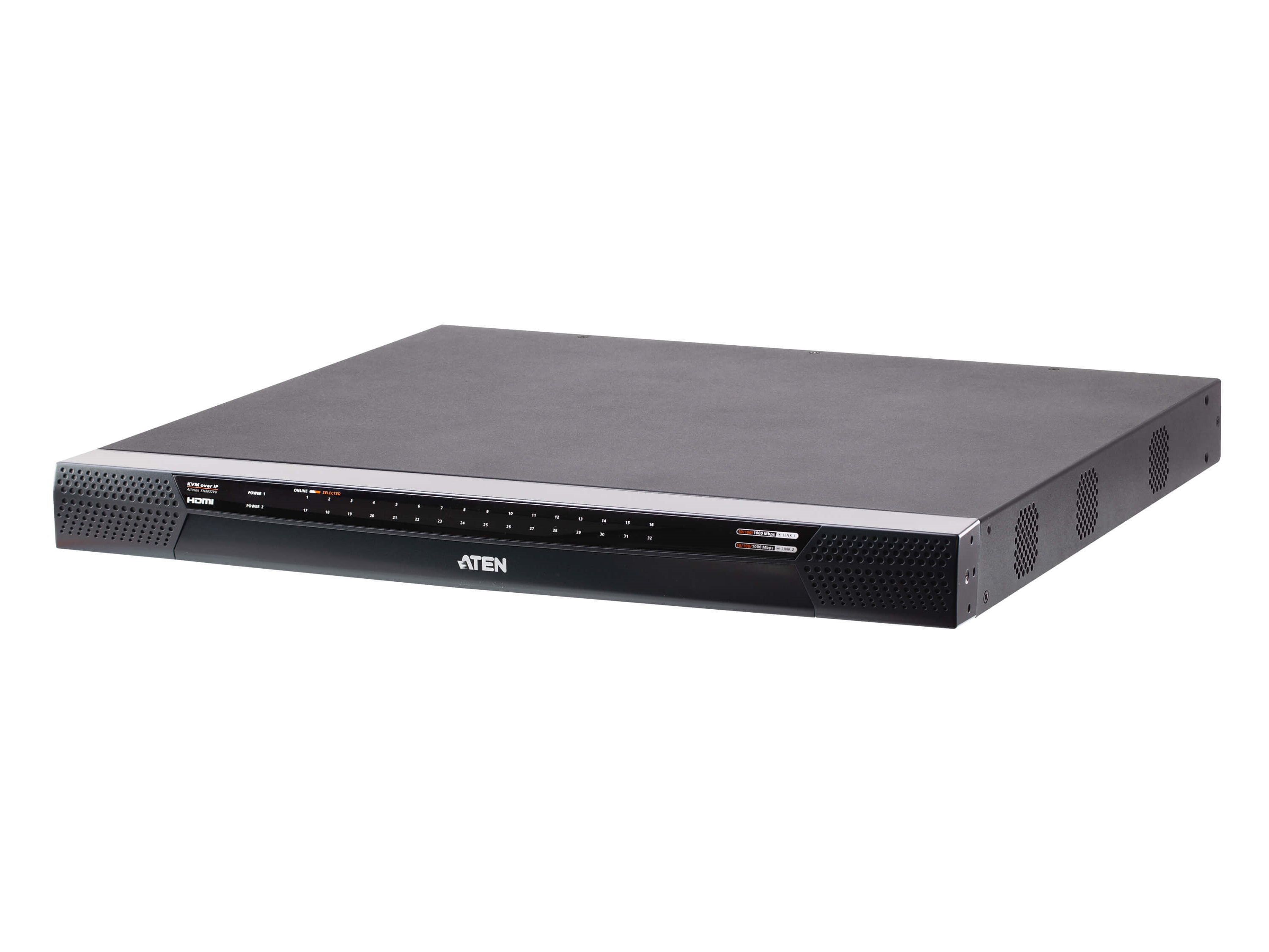 KN8032VB 1-Local/8-Remote Shared Access 32-Port Multi-Interface Cat 5 KVM over IP Switch by Aten