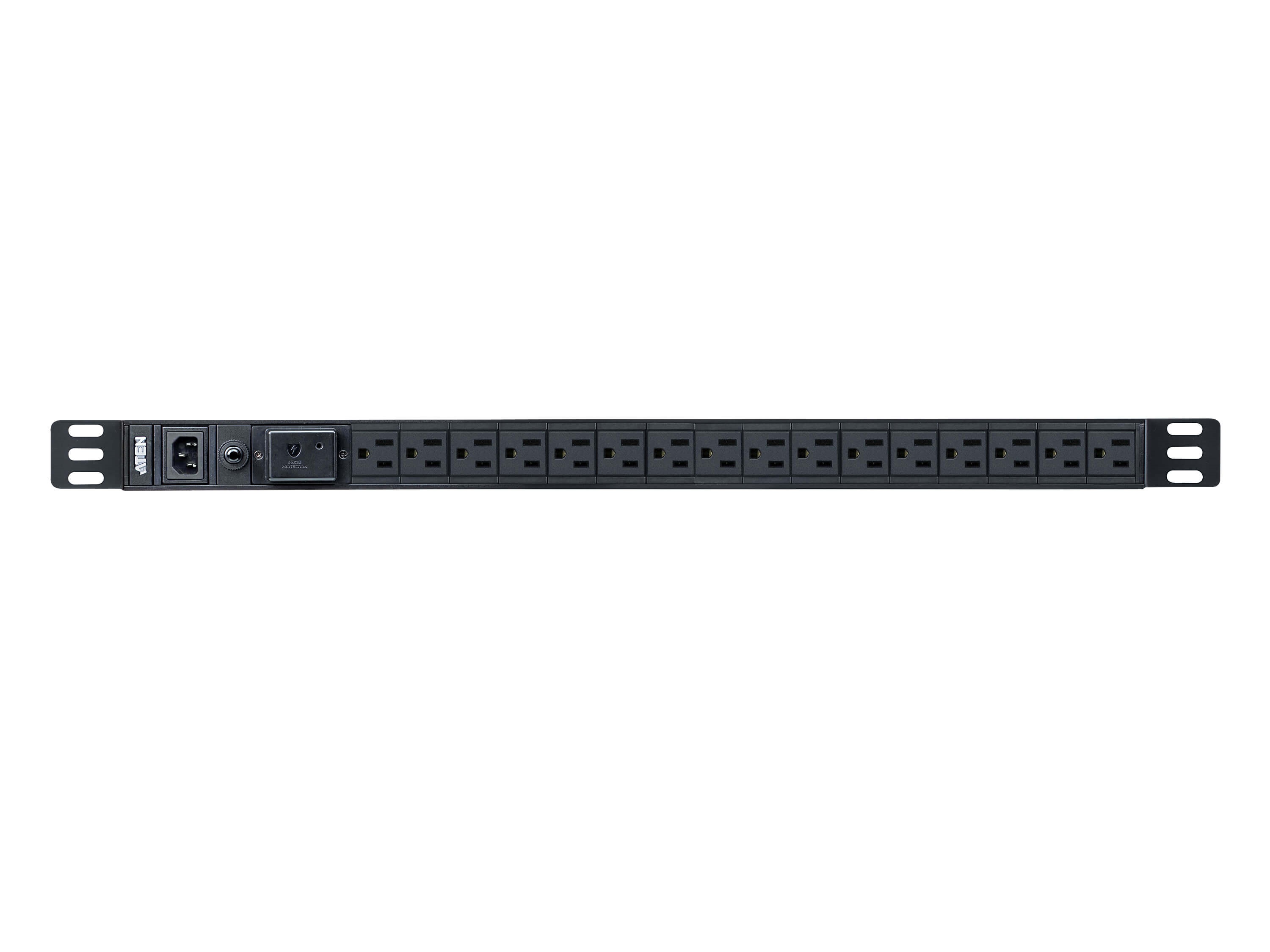 PE0116SA Basic PDU with Surge Protection/100-120 VAC/15A Max by Aten