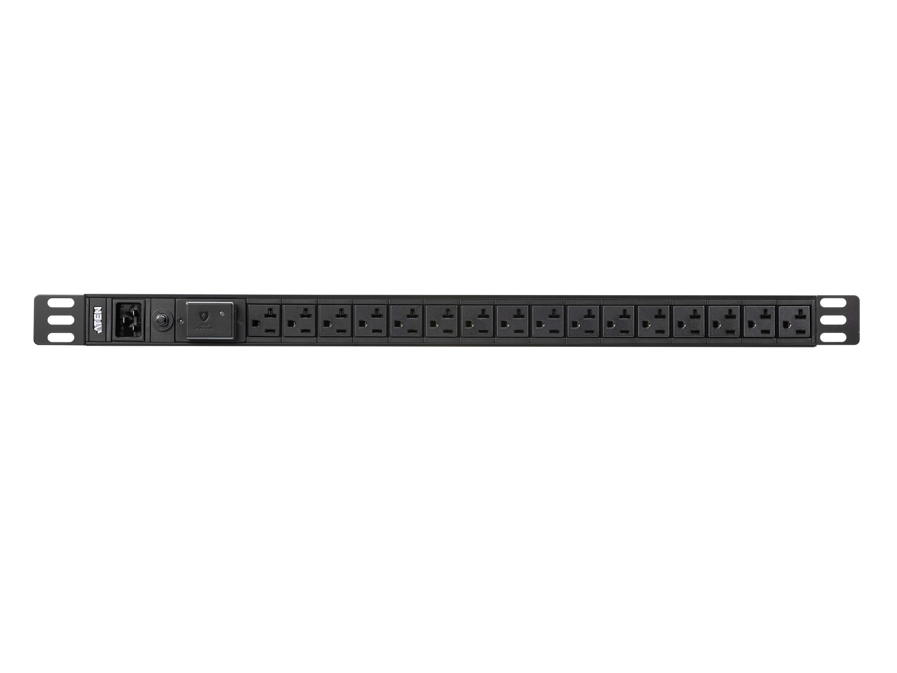 PE0216SA Basic PDU with Surge Protection/100-120 VAC/15A Max by Aten