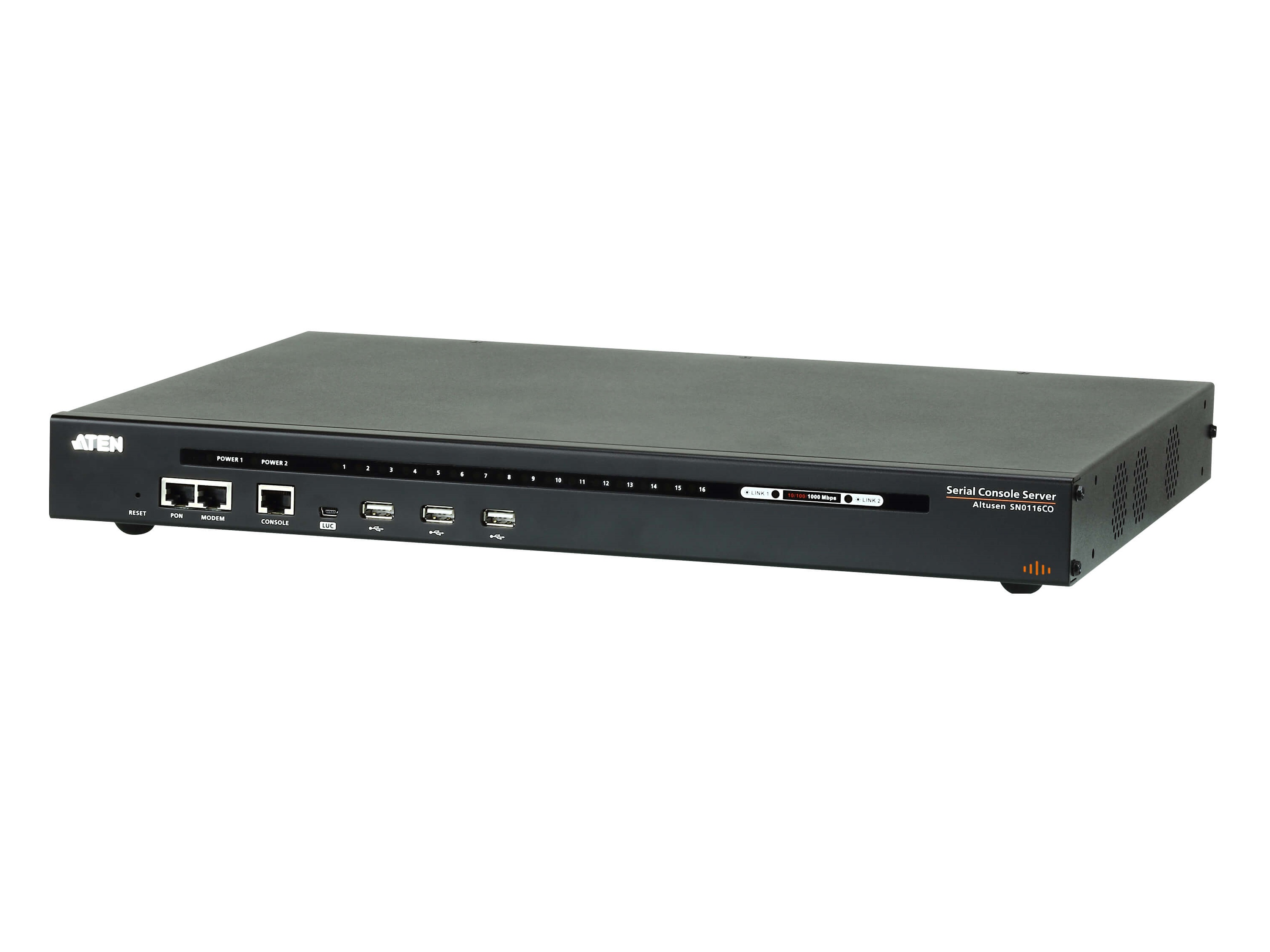 SN0116COD 16-Port Serial Console Server with Dual Power/LAN/DC Power by Aten
