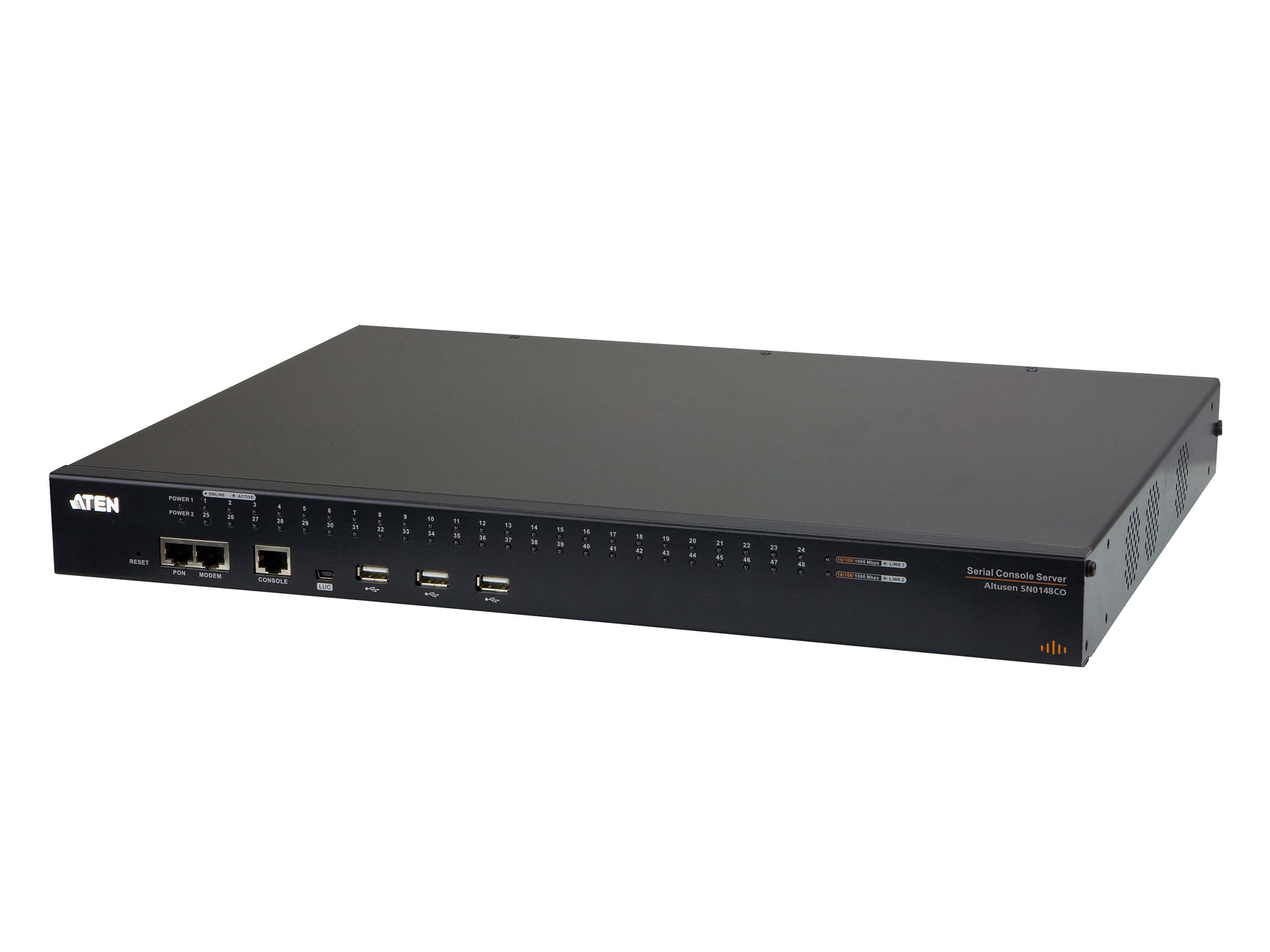 SN0148CO 48-Port Serial Console Server with Dual Power/LAN by Aten