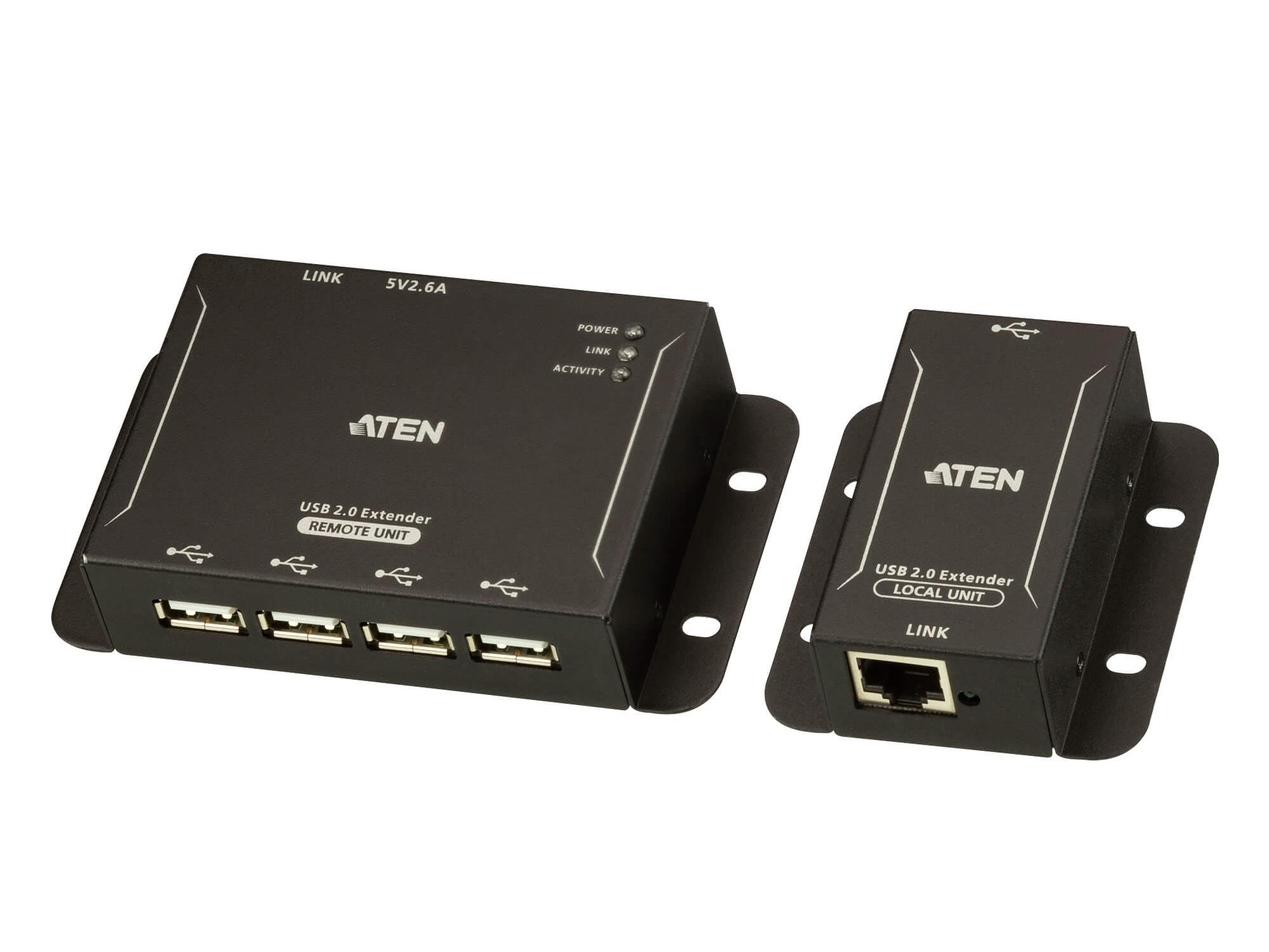 UCE3250 4-port USB 2.0 CAT 5 Extender (Transmitter/Receiver) Set/up to 50m by Aten