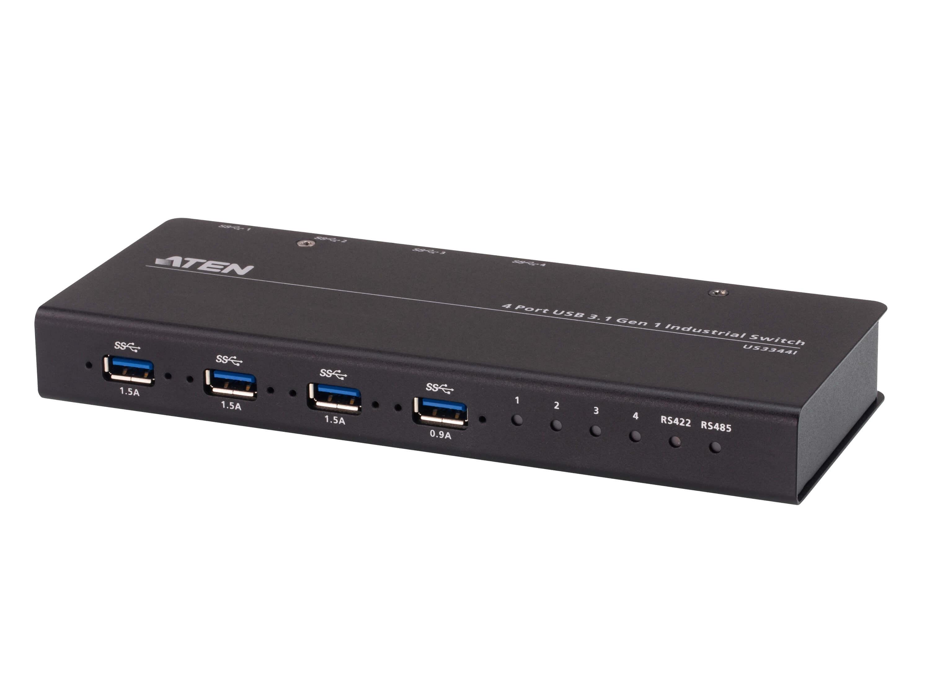 US3344I 4x4 USB 3.1 Gen 1 Industrial Hub Switch by Aten