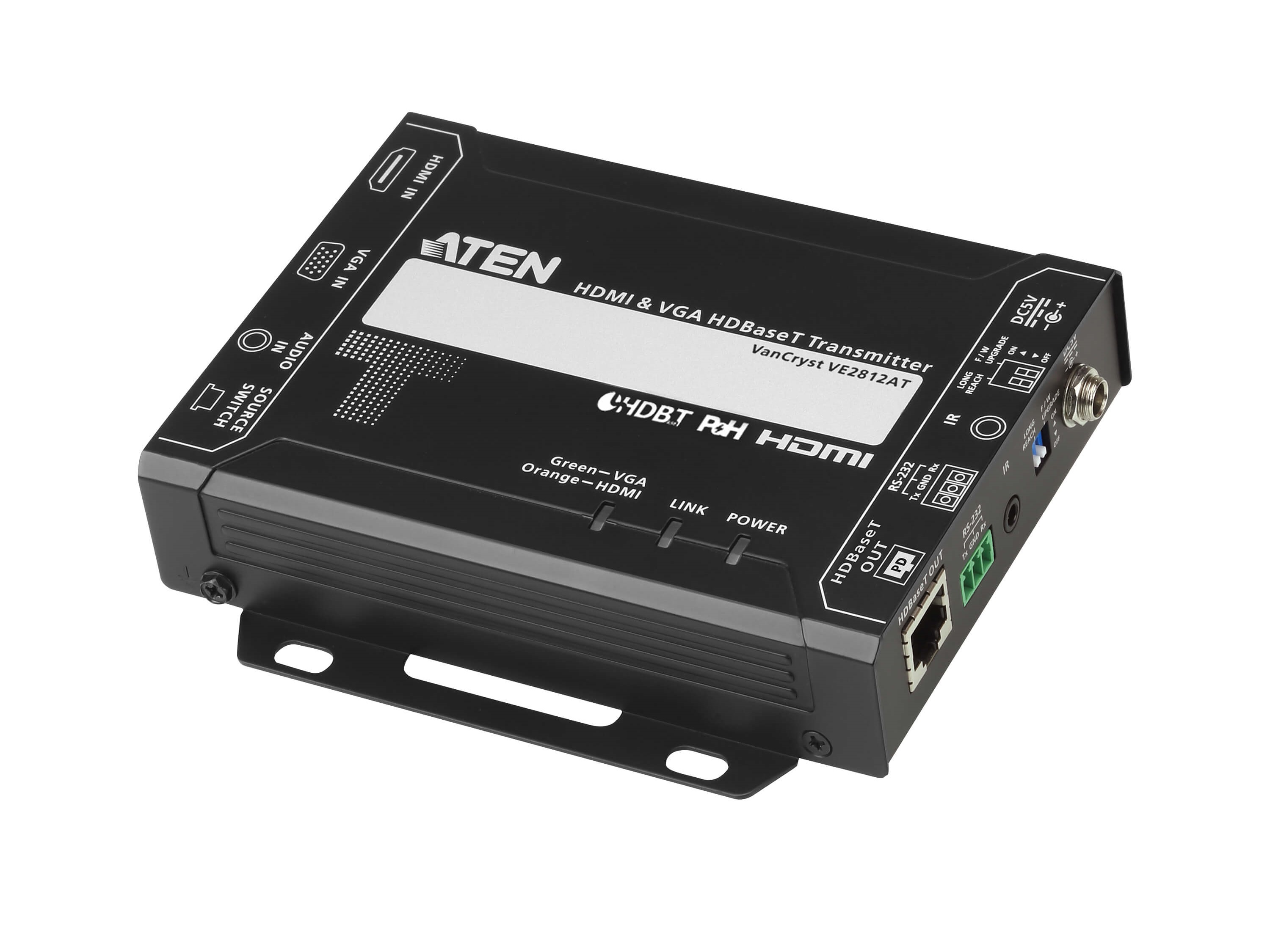 VE2812AT HDMI and VGA HDBaseT Transmitter with POH (4K@100m/HDBaseT Class A/PoH PD) by Aten